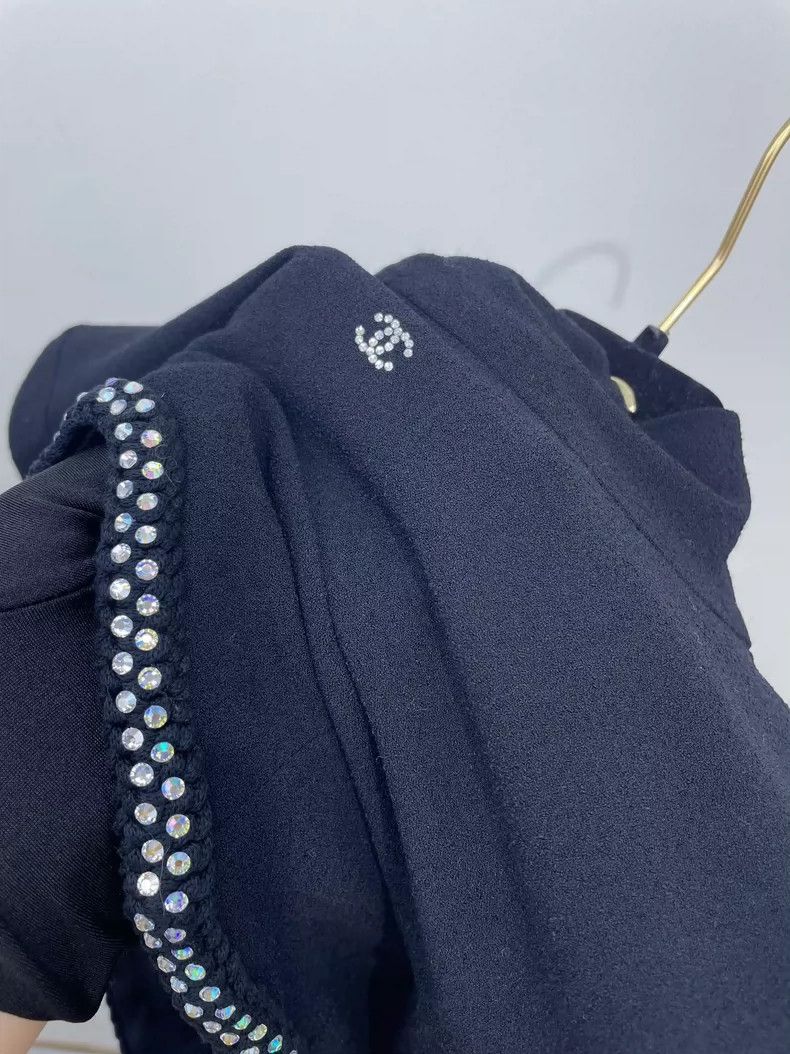 Chanel Chanel 24C early spring black half-high collar rhinestone Size XXS / US 00 / IT 34 - 5 Thumbnail