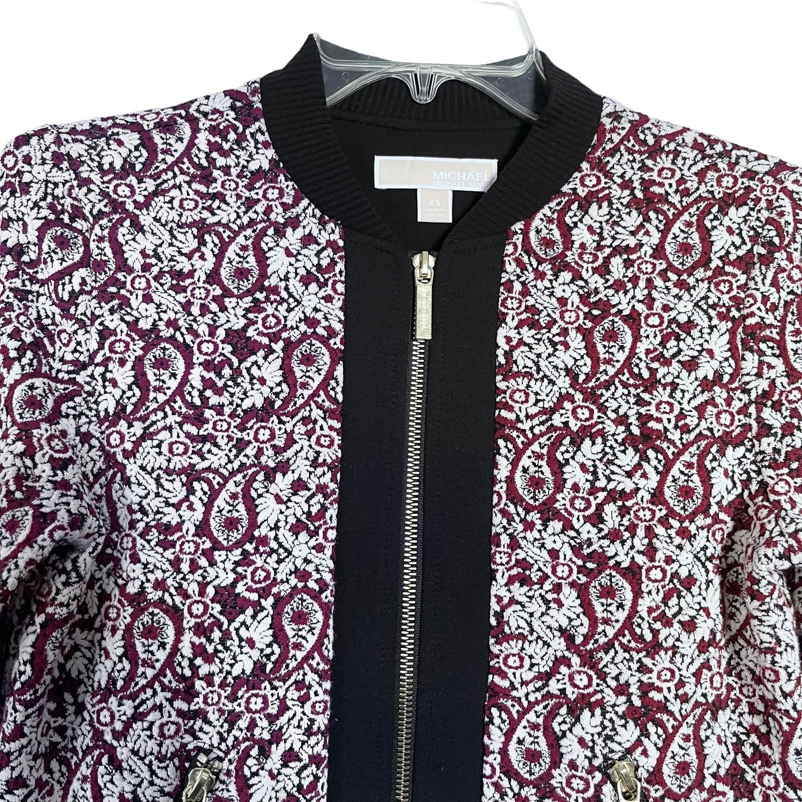 Michael Kors Michael Kors Paisley Jacquard Zip Jackets XS Size XS / US 0-2 / IT 36-38 - 2 Thumbnail
