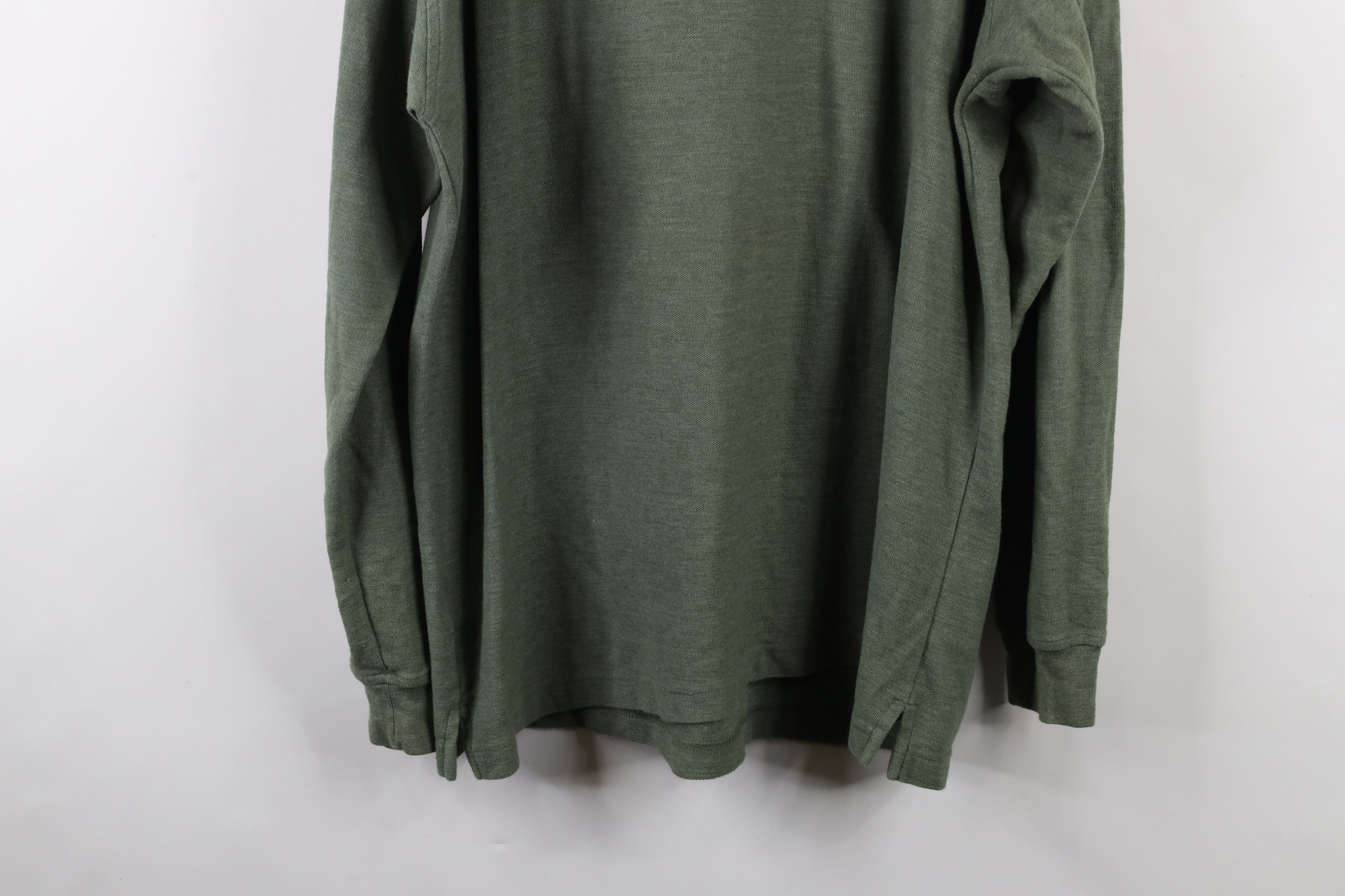 Vintage Vintage 90s Streetwear Knit Long Sleeve Rugby Polo Green Size US XL / EU 56 / 4 - 9 Thumbnail