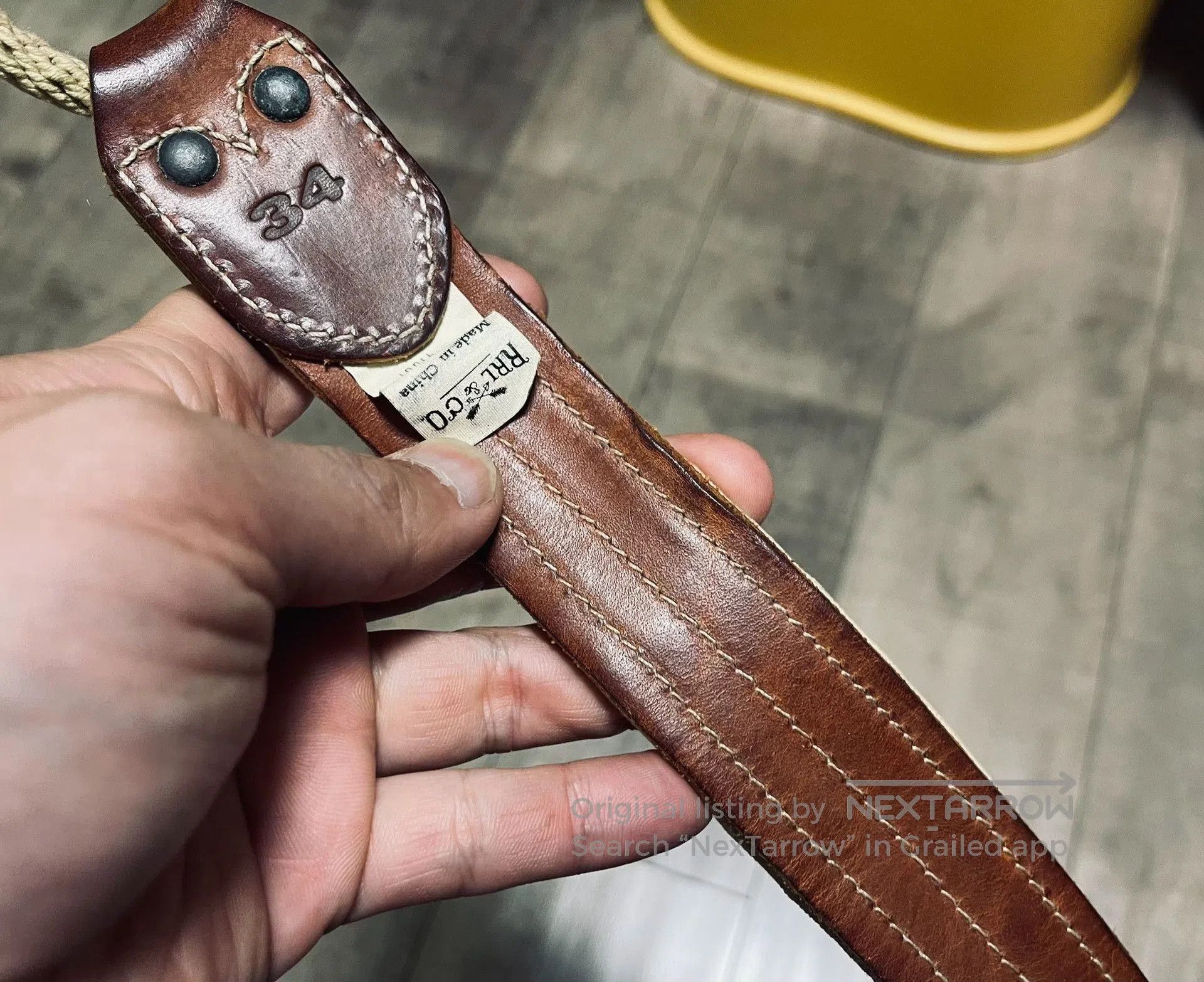 RRL Ralph Lauren RRL Leather Canvas Mix Belt. Size ONE SIZE - 6 Thumbnail