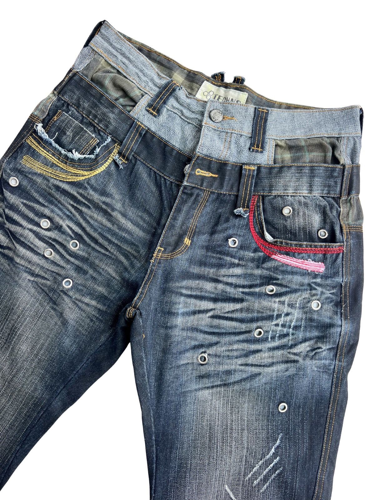 Vintage Y2K Archive Patchwork Distressed Denim Jeans Japanese Style Size US 32 / EU 48 - 4 Thumbnail