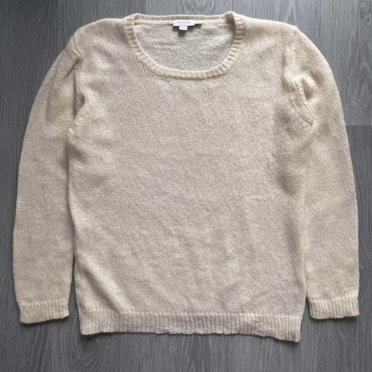 Sunspel Sunspel Alpaca Merino Wool Blend Cream Jumper Size L / US 10 / IT 46 - 1 Thumbnail
