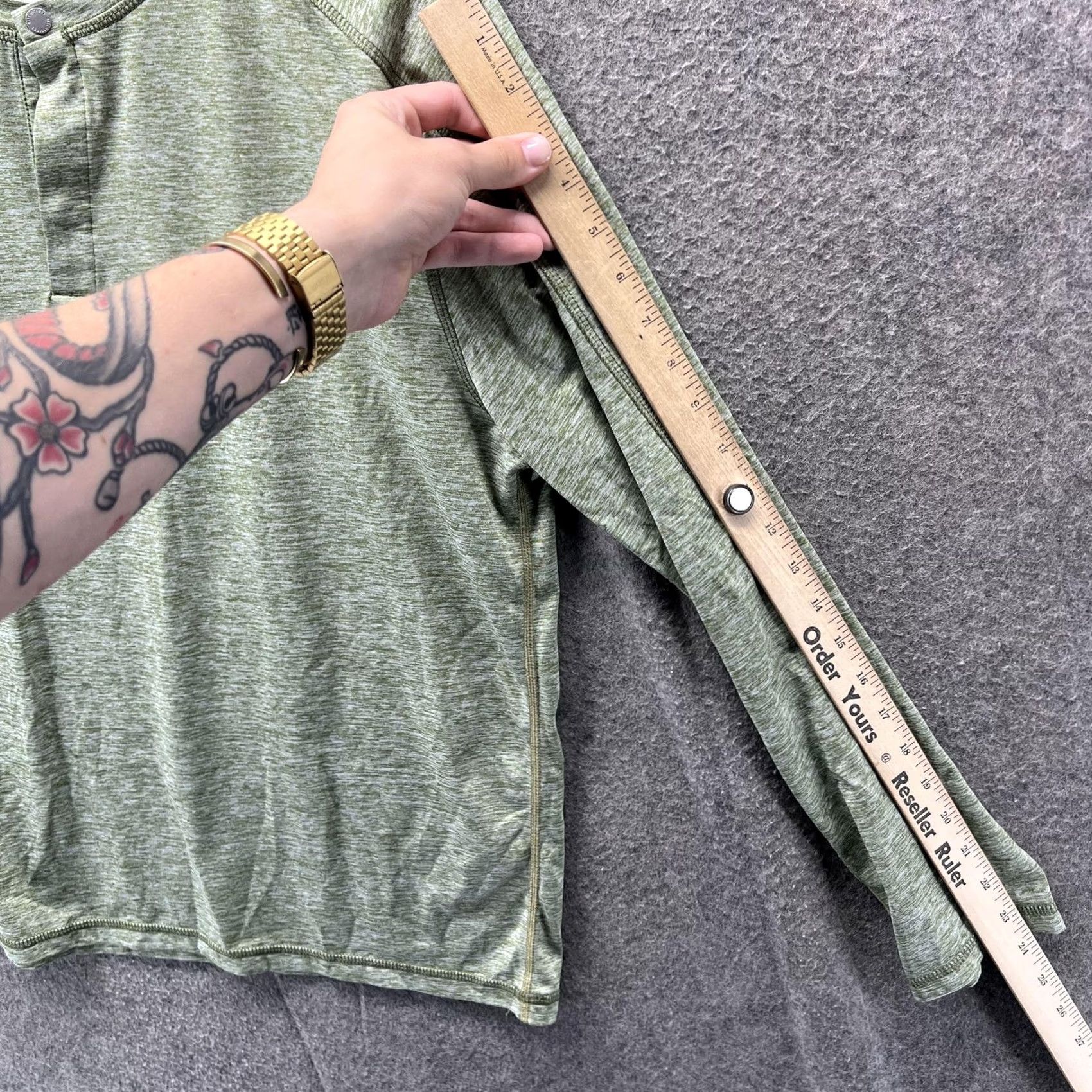 Vintage VINTAGE: No Reel Legends Shirt Mens Small Green Freeline Henley Long Sleeve Performance Shirt Size US S / EU 44-46 / 1 - 3 Thumbnail