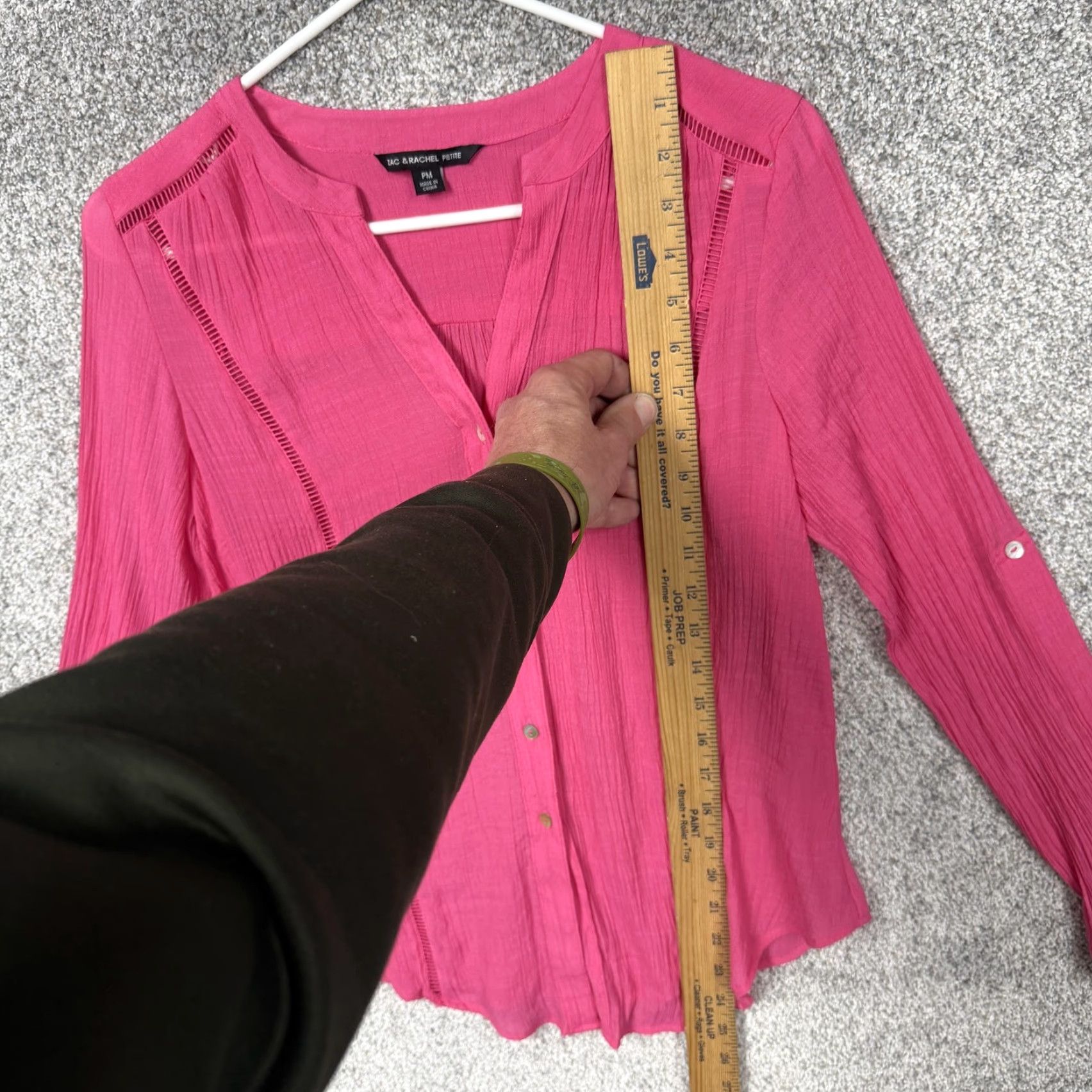 Vintage Zac & Rachel Petite Blouse Womens PM Pink Lattice Boho Preppy Barbiecore Size M / US 6-8 / IT 42-44 - 2 Thumbnail