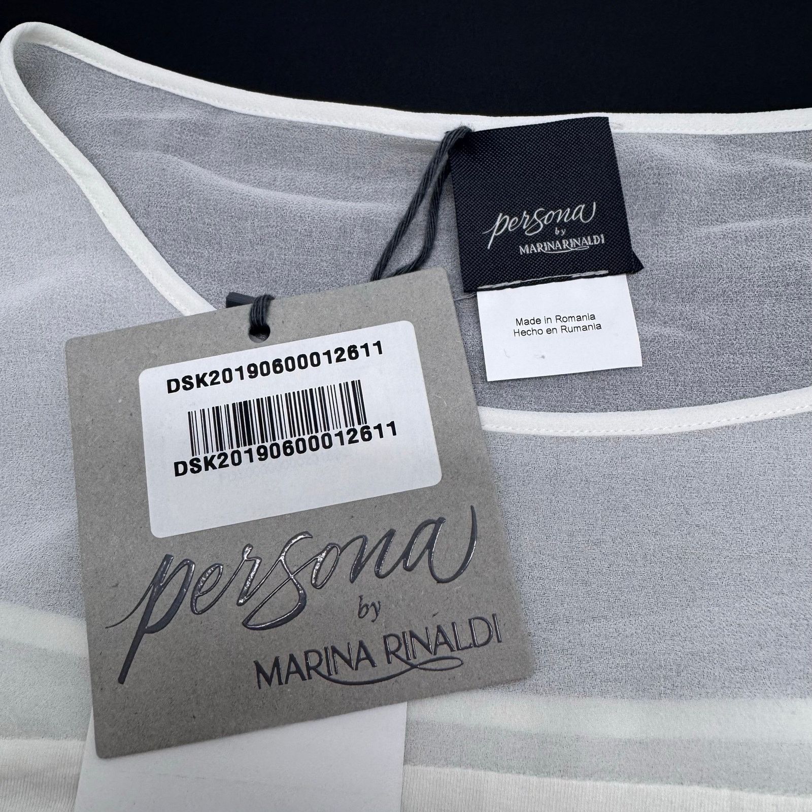 Marina Rinaldi Marina Rinaldi Venus Long Sleeve Top Mixed Media US 12-14 Size XL / US 12-14 / IT 48-50 - 8 Thumbnail