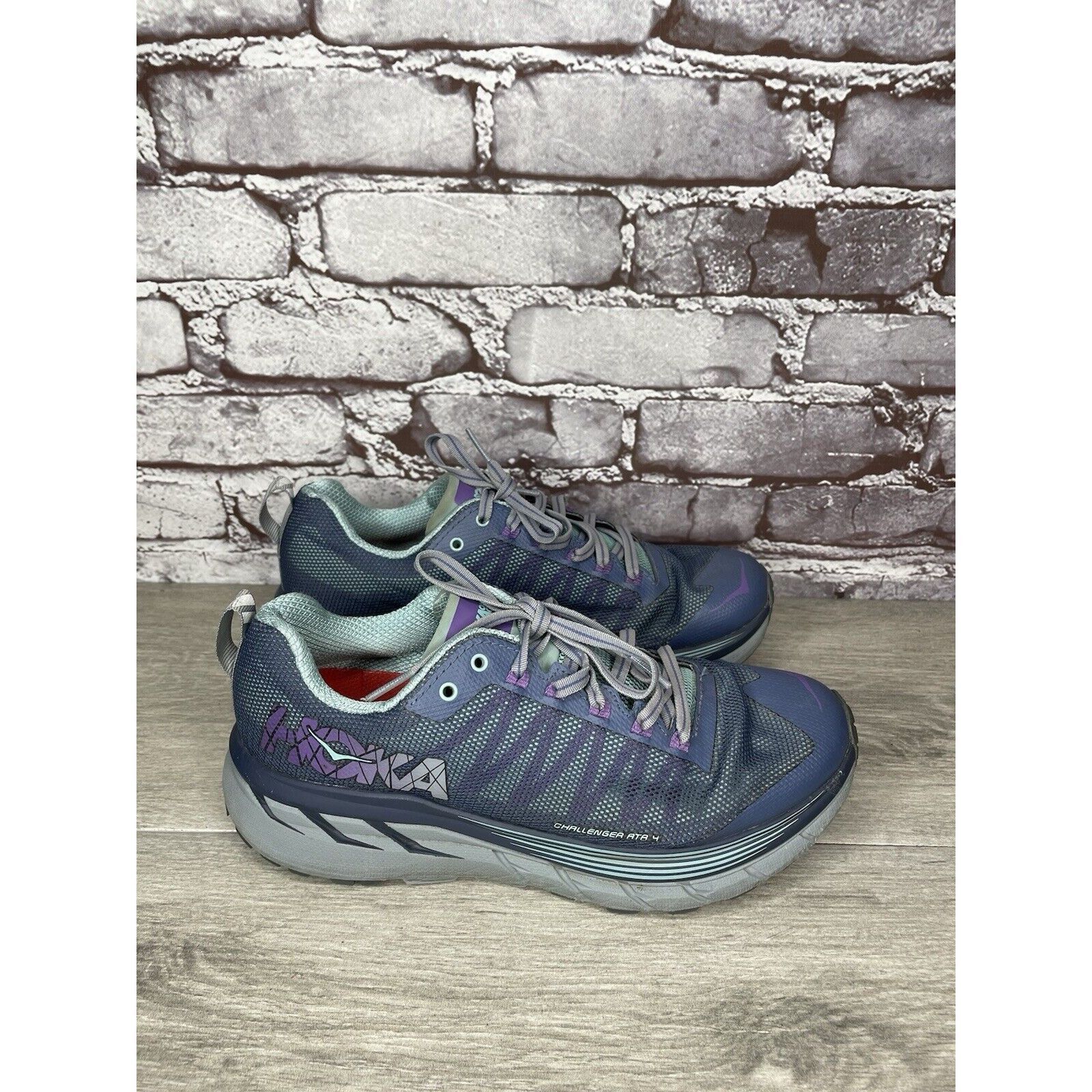 Hoka Hoka One One Challenger ATR 4 Blue Trail Running Athletic Sh Size US 8 / IT 38 - 21 Thumbnail