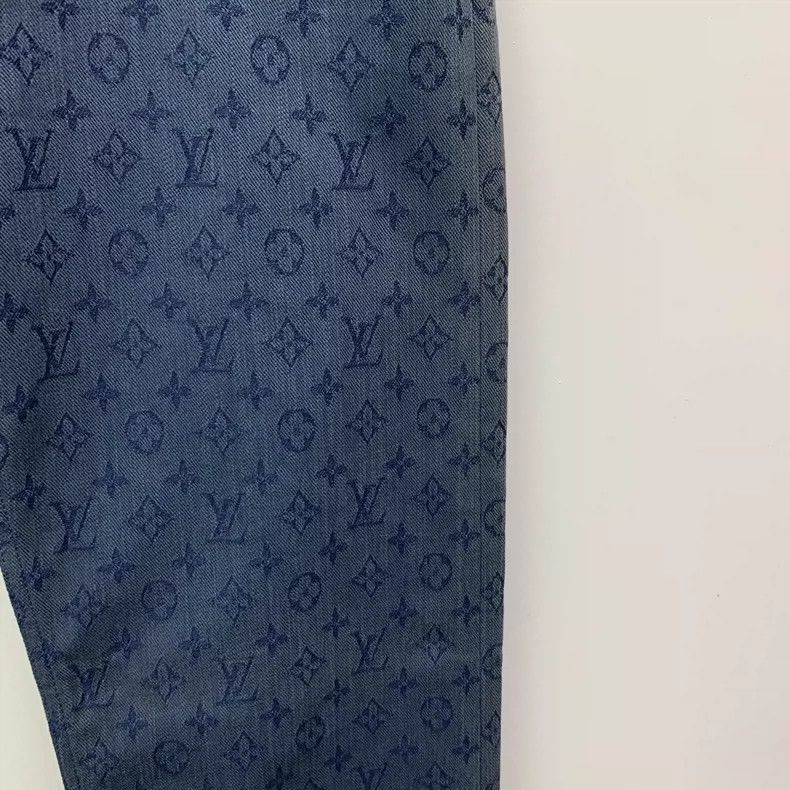 Louis Vuitton Louis Vuitton Blue Logo Pattern Casual Jeans -2505 Size US 36 / EU 52 - 4 Thumbnail