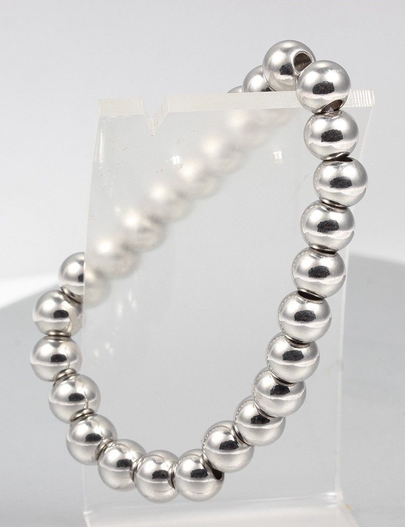 Jewelry Heavy Metal 8MM Ball Link Chain Bracelets Size ONE SIZE - 3 Thumbnail