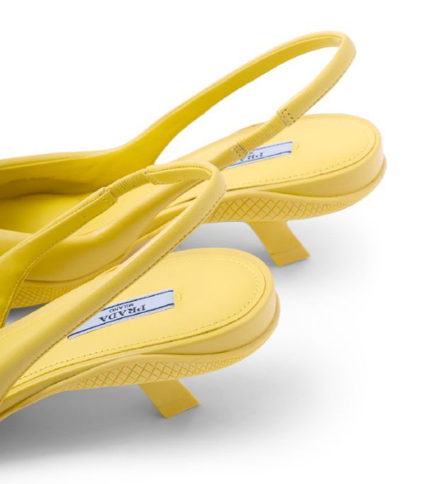 Prada o1la1rc1a0724 Heeled Pump in Yellow Size US 7.5 / IT 37.5 - 3 Thumbnail