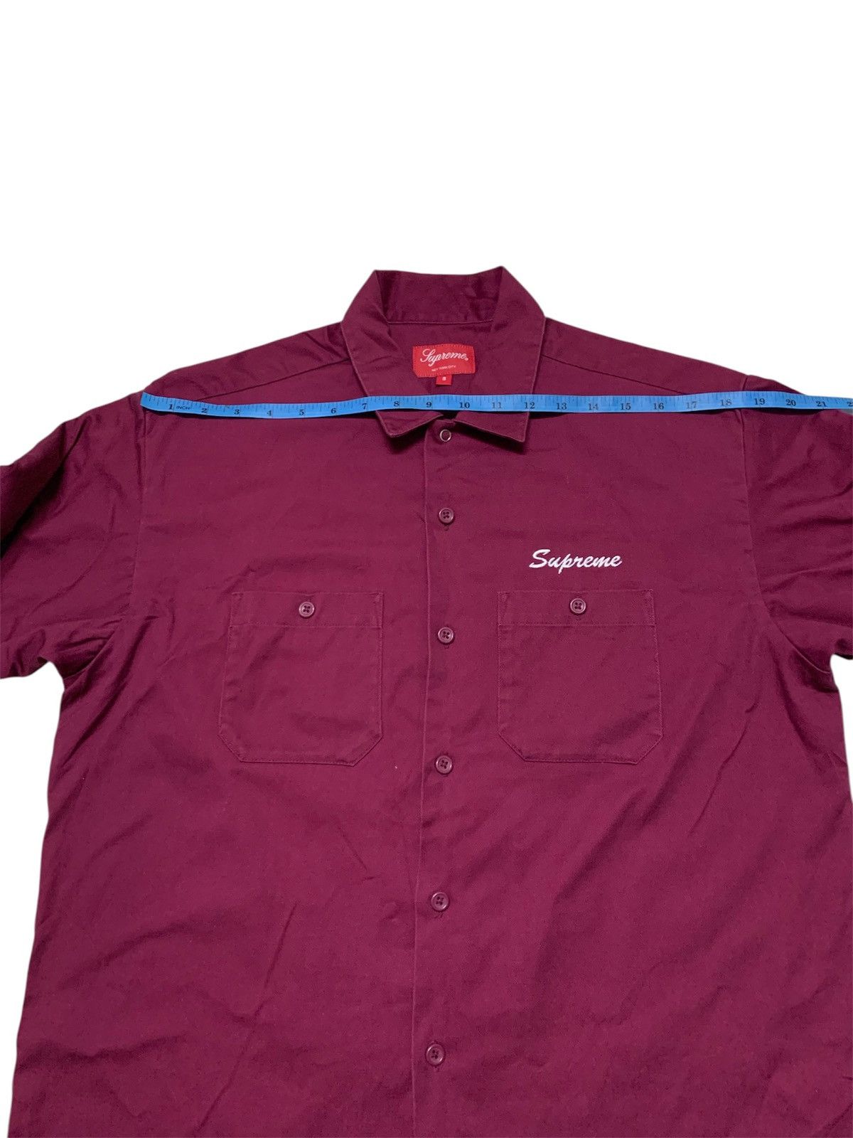 Supreme SUPREME thermal work shirt maroon Size US S / EU 44-46 / 1 - 8 Thumbnail