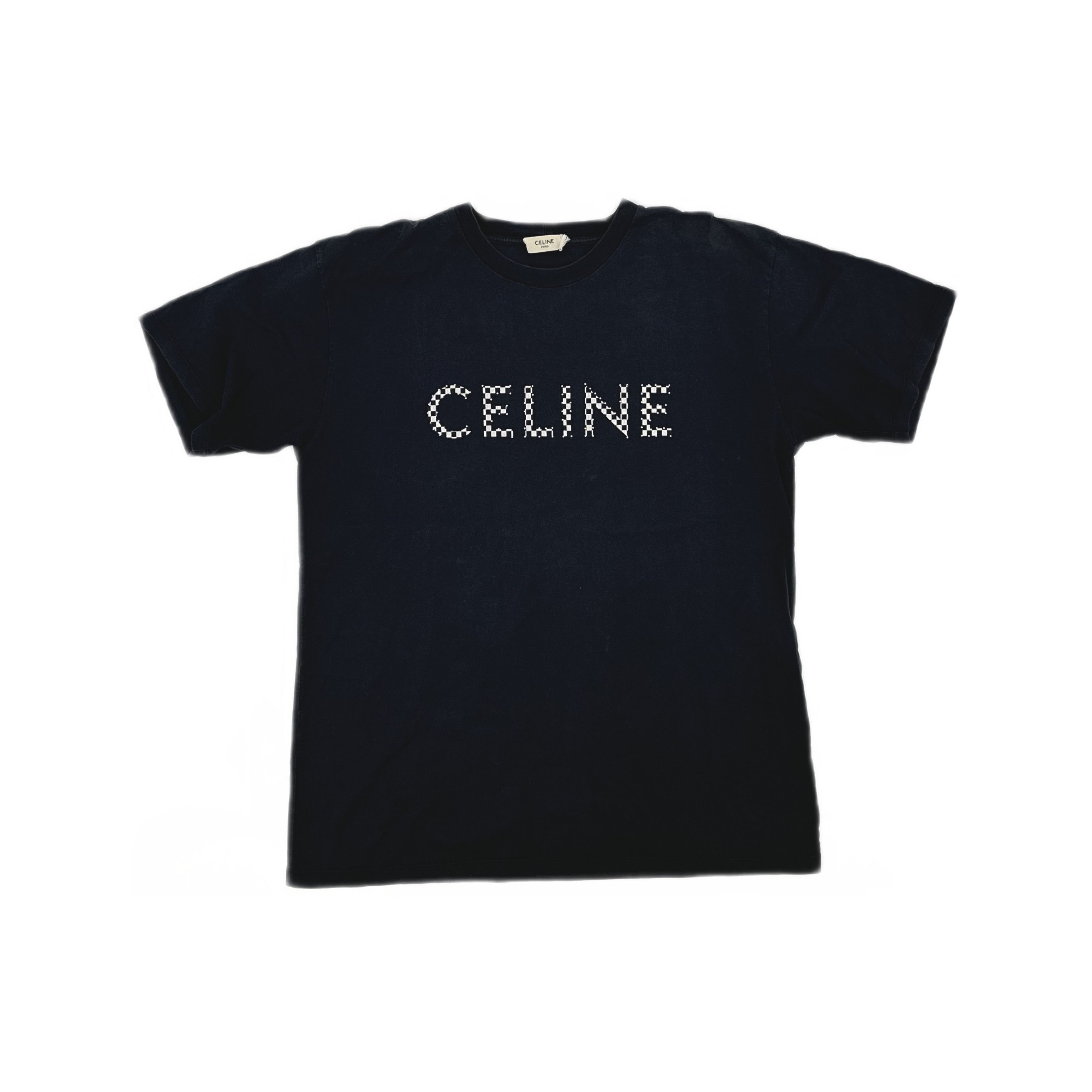 Celine Celine Checkered Logo T-Shirt Size S Size US S / EU 44-46 / 1 - 1 Thumbnail