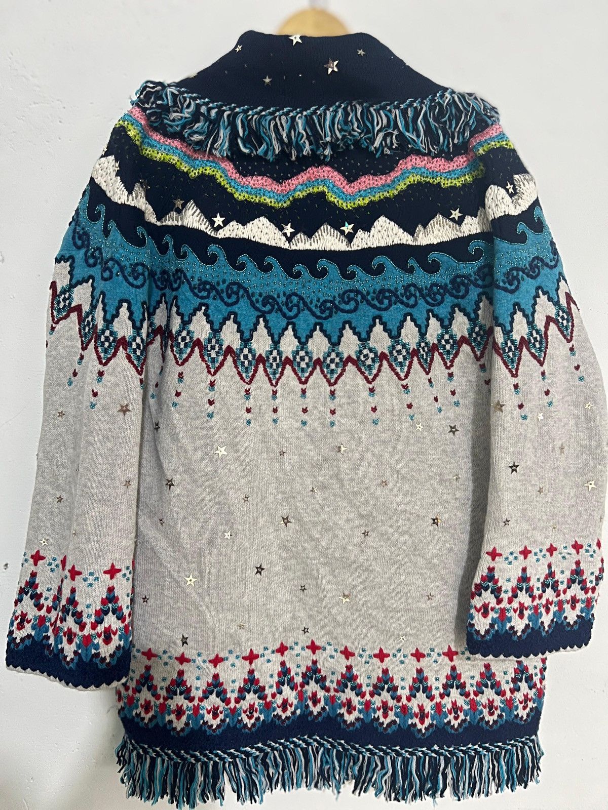 Alanui Alanui northern lights embroidered virgin wool cardigan Size S / US 4 / IT 40 - 2 Thumbnail