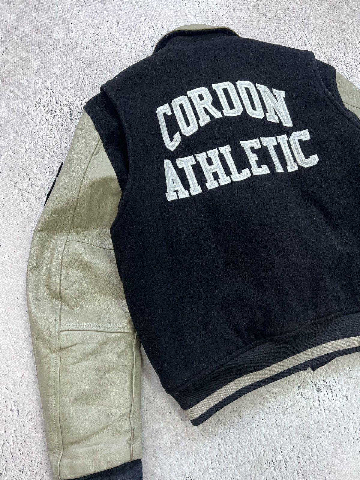 Japanese Brand × NBA Vintage 80's LEATHER Japan Leather Wool Varsity Jacket Size US L / EU 52-54 / 3 - 13 Thumbnail