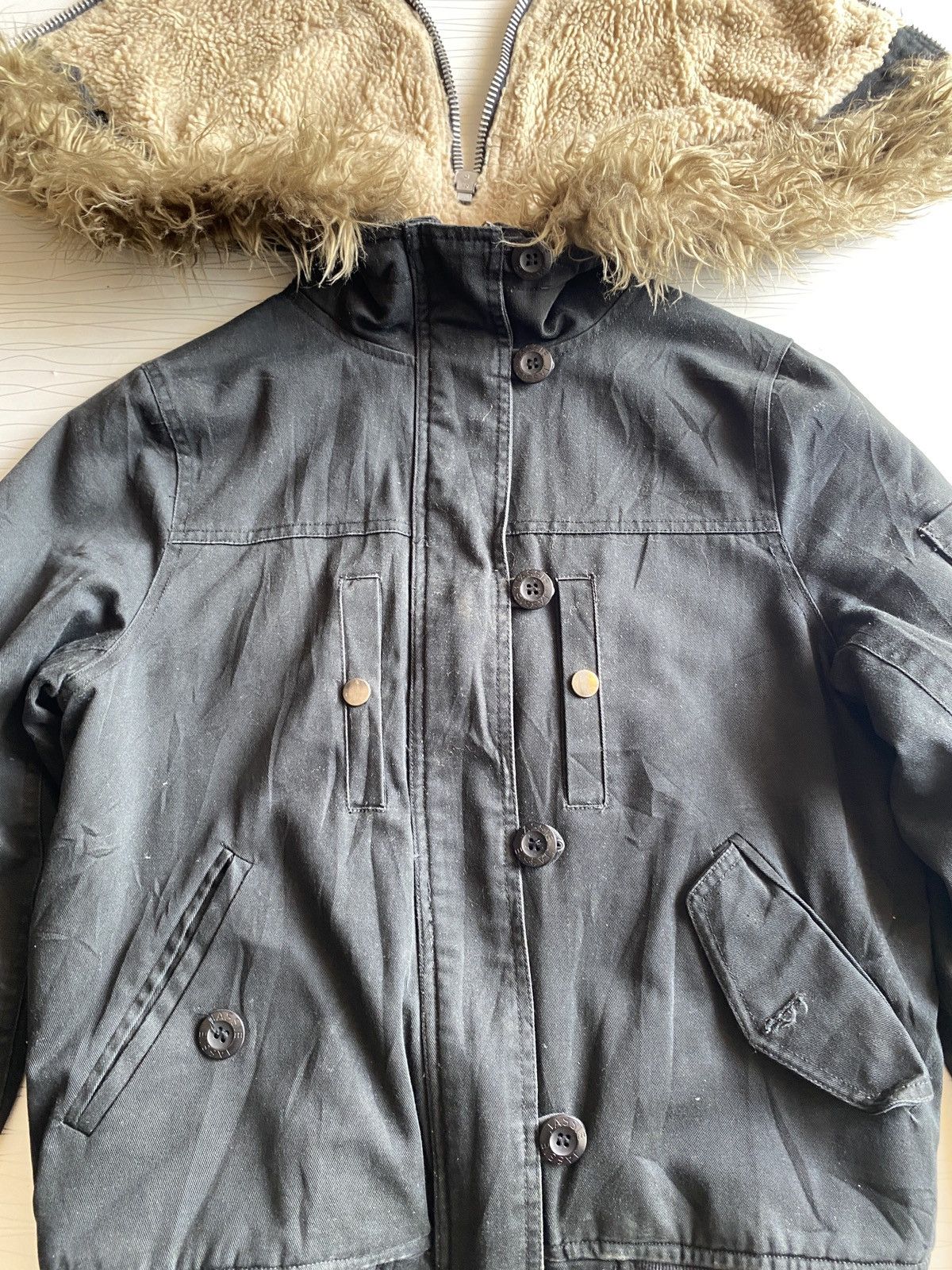 20471120 Japanes Brand Jassie Parka Fur Jacket Sherpa Detachable Hood Size US M / EU 48-50 / 2 - 4 Thumbnail