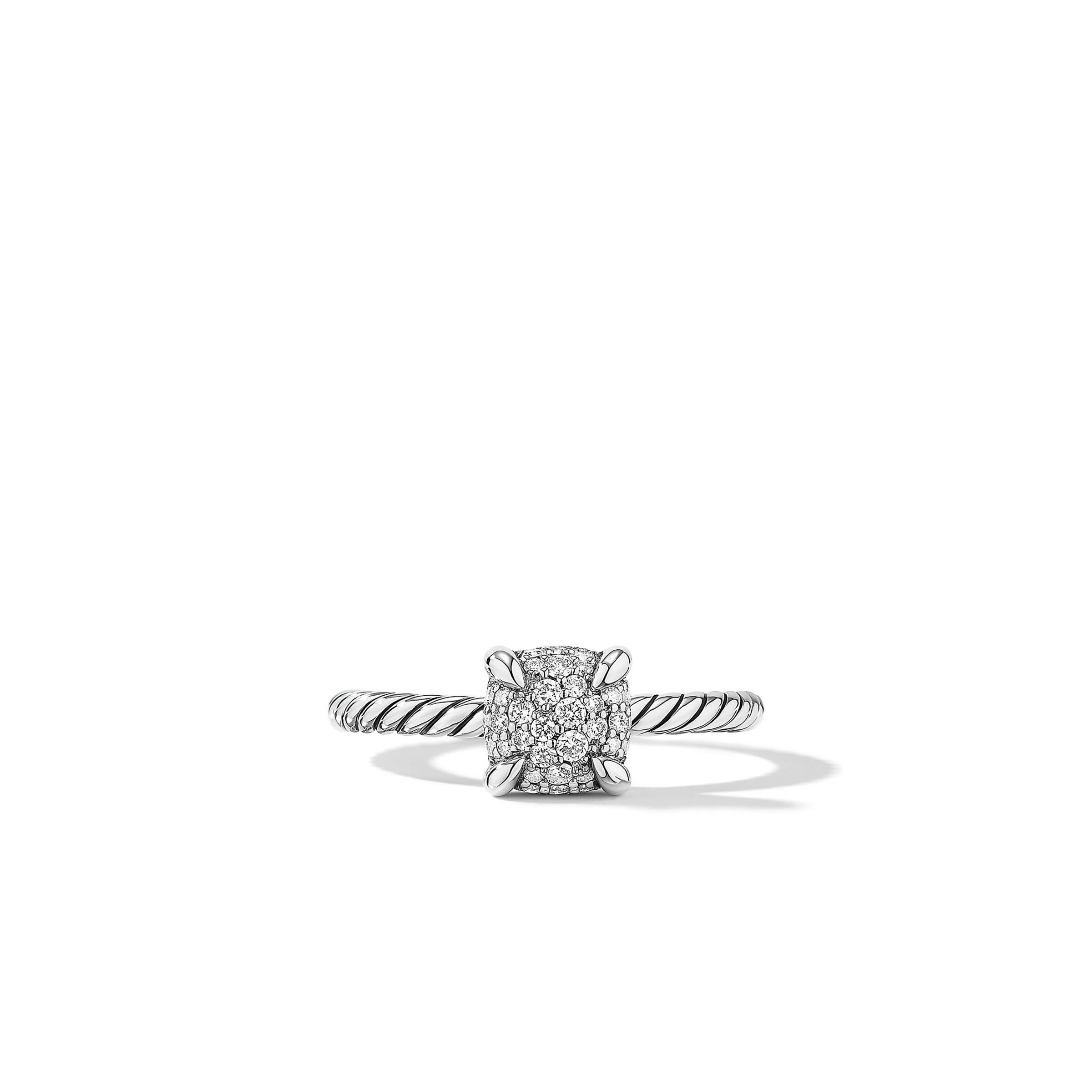David Yurman o1w1db10525 R14291D Ring in Silver with Pave Diamond Size ONE SIZE - 1 Thumbnail