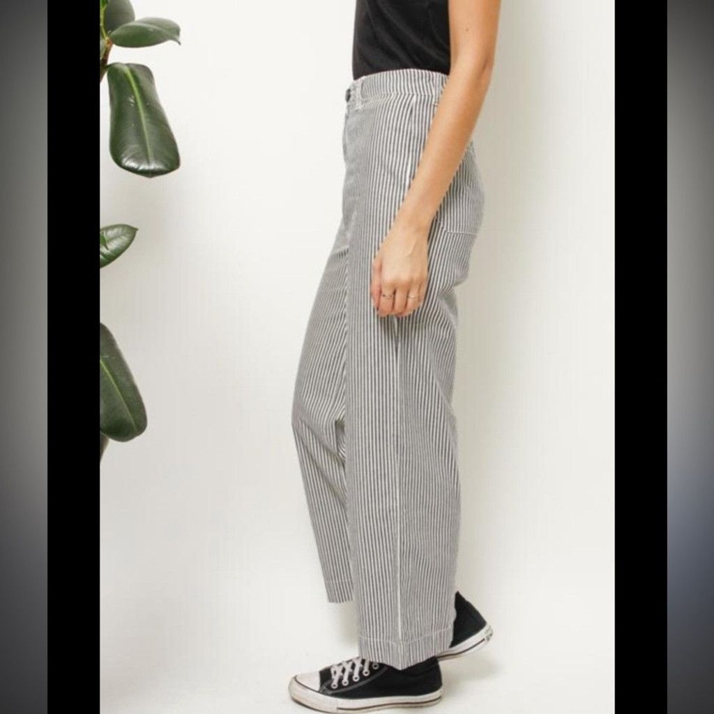 Rolla's ROLLA'S Old Mate Striped Navy White High Waist Pants sz 26 Size 26" / US 2 / IT 38 - 3 Thumbnail