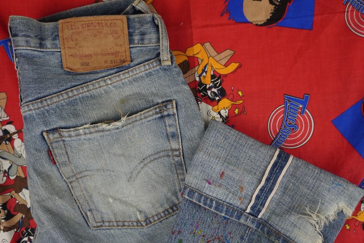 Levi's Vintage Clothing VTG Levi's 502 Big E JAPAN Made Painted Splash Distressed Size US 32 / EU 48 - 1 Thumbnail