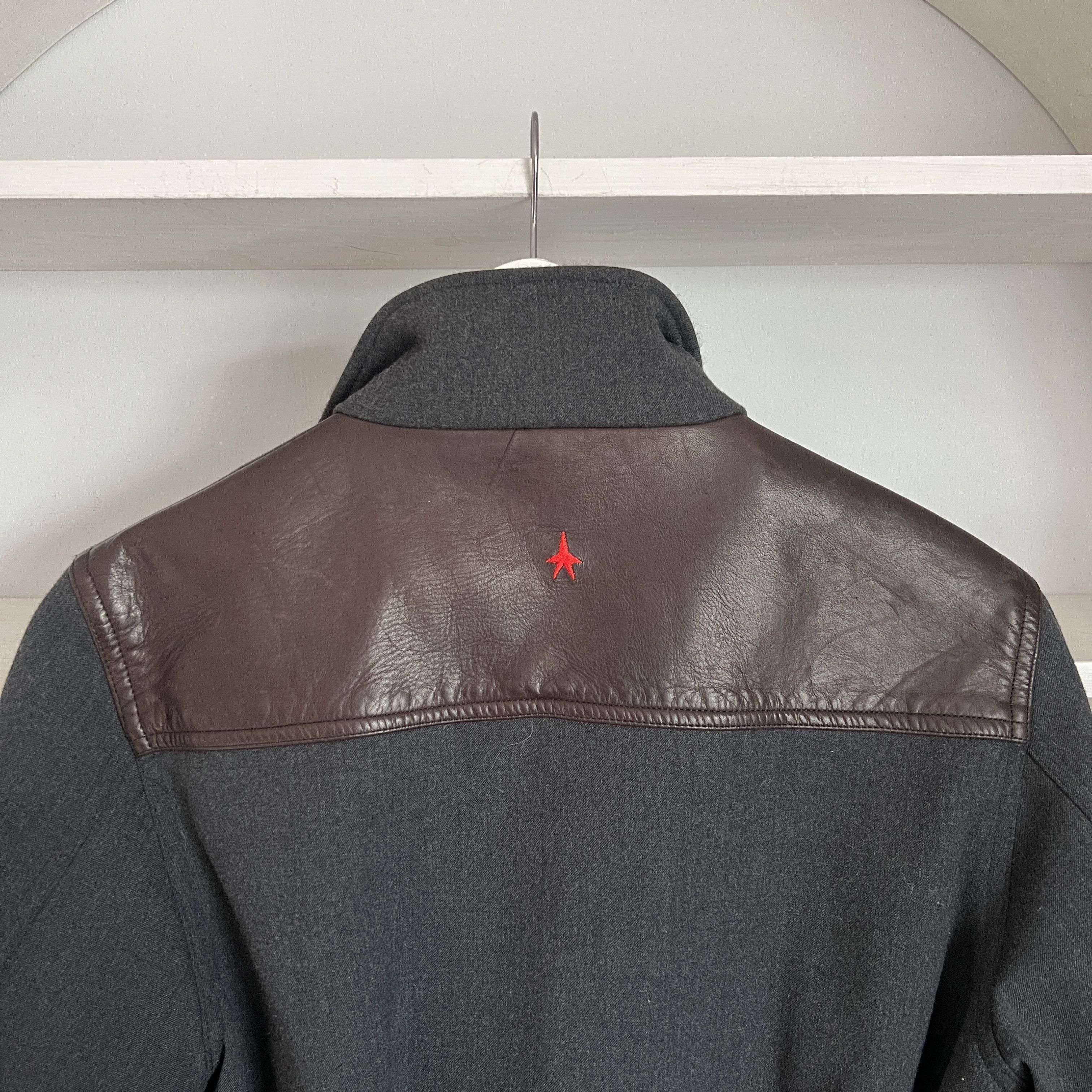 Bogner Vintage Women's KNEISSL Wool Leather Gray Jacket Size S / US 4 / IT 40 - 4 Thumbnail