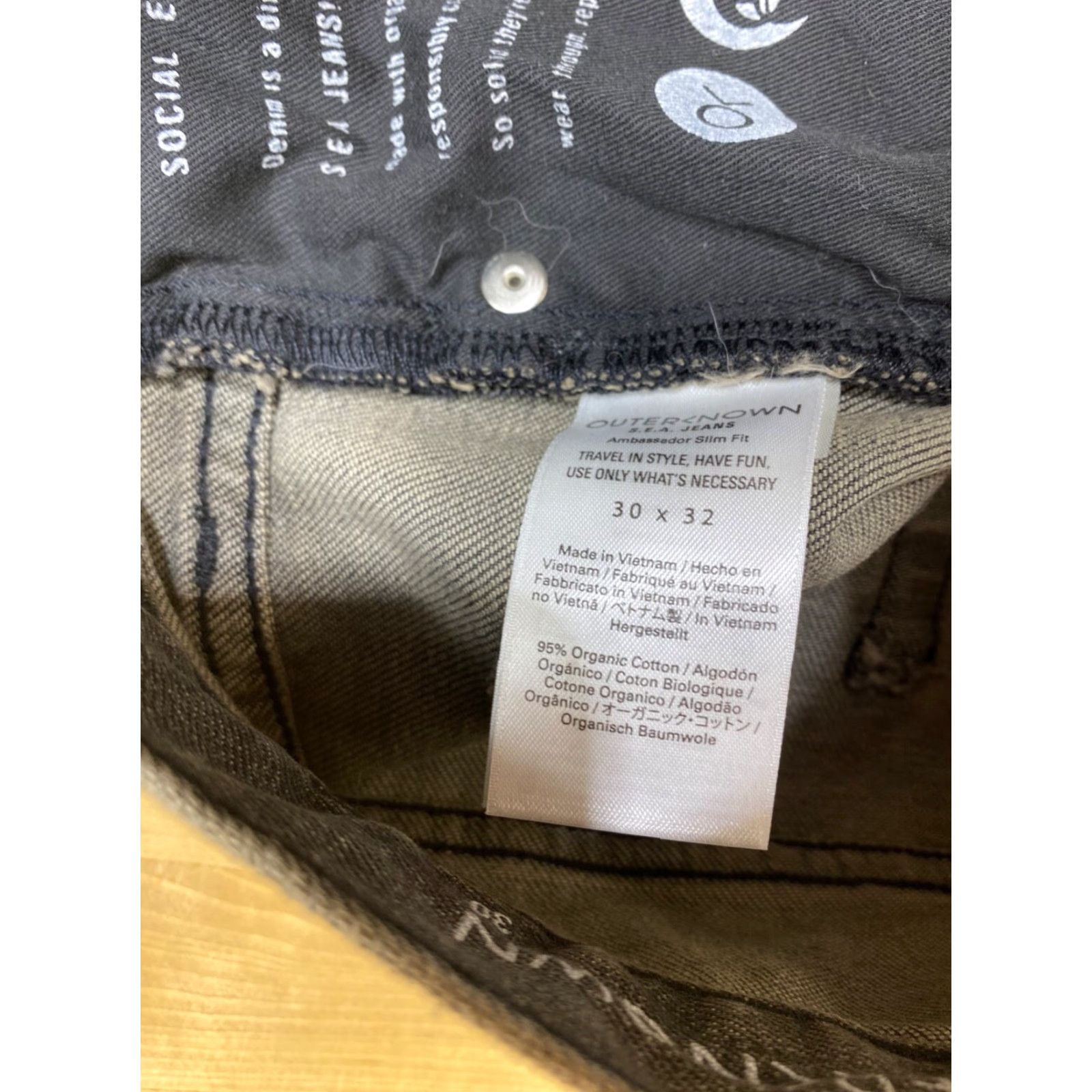 Outerknown Outerknown Slim Fit Jeans Mens 30x32 Black Casual Stretch Tapered 30 31 Inseam Size US 30 / EU 46 - 6 Thumbnail