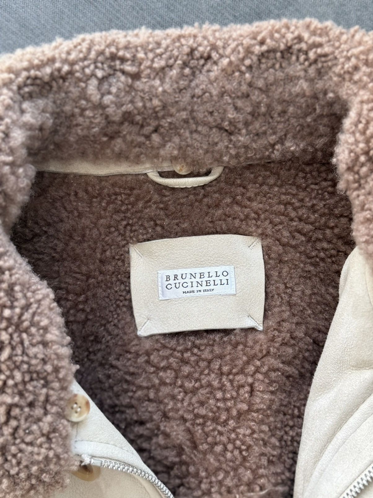 Brunello Cucinelli RRP $10500 Brunello Cucunelli suede sheepskin coat Jacket Size US XL / EU 56 / 4 - 19 Thumbnail
