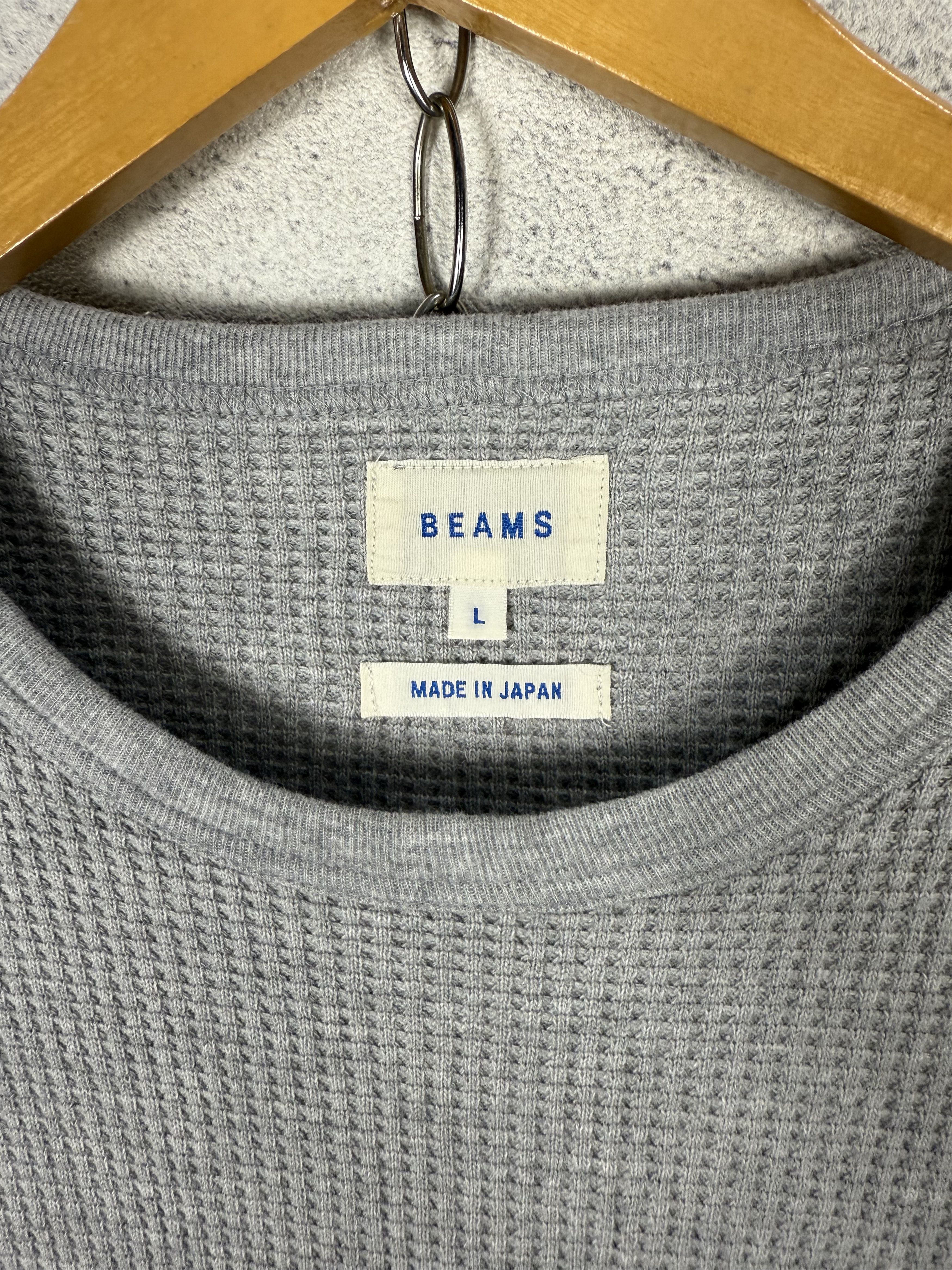 Beams Japan Beams Waffle Knit Longsleeve Tshirt Size US L / EU 52-54 / 3 - 5 Thumbnail