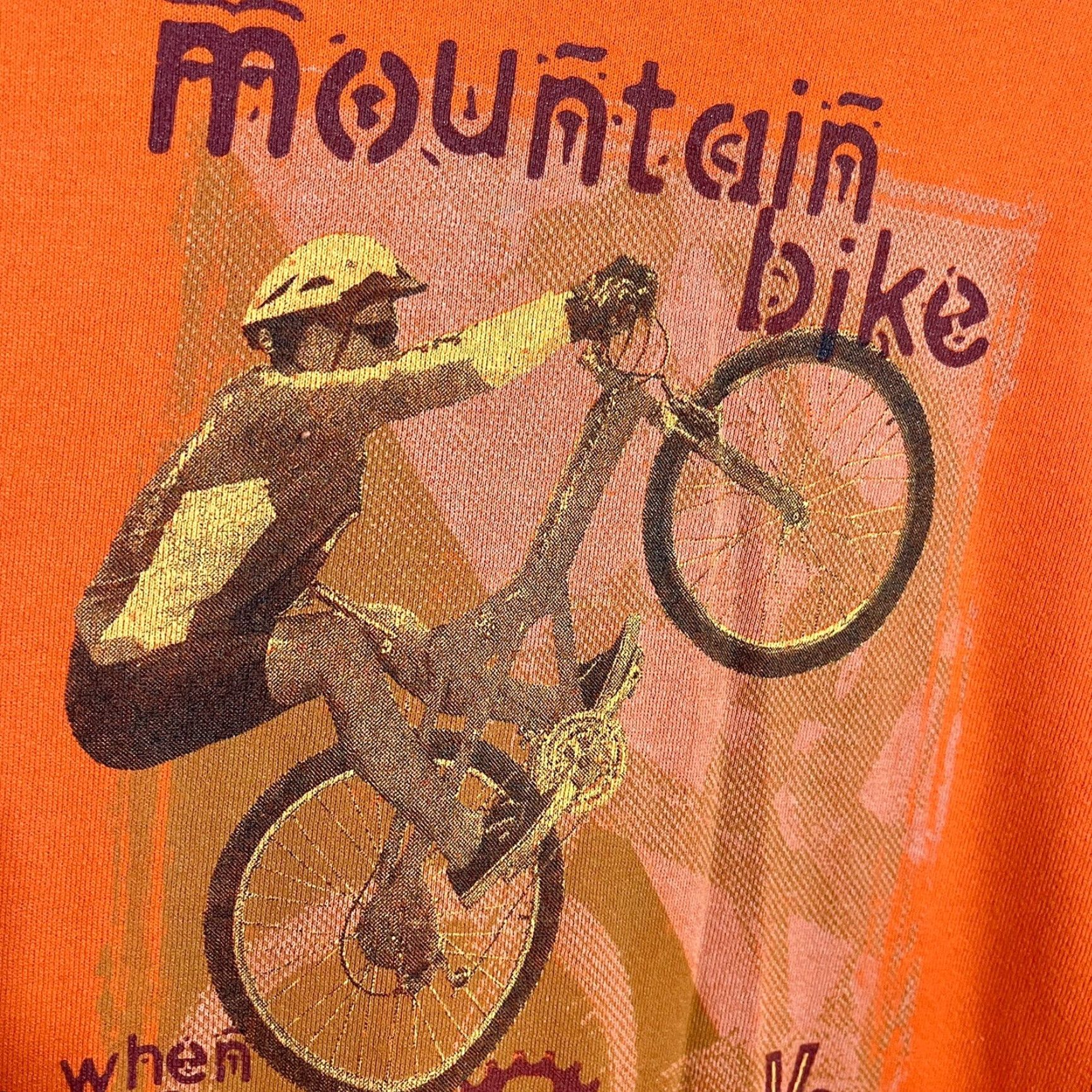 Jerzees VINTAGE JERZEES Mountain Bike Orange Crewneck Sweatshirt XL Men Size US XL / EU 56 / 4 - 3 Thumbnail