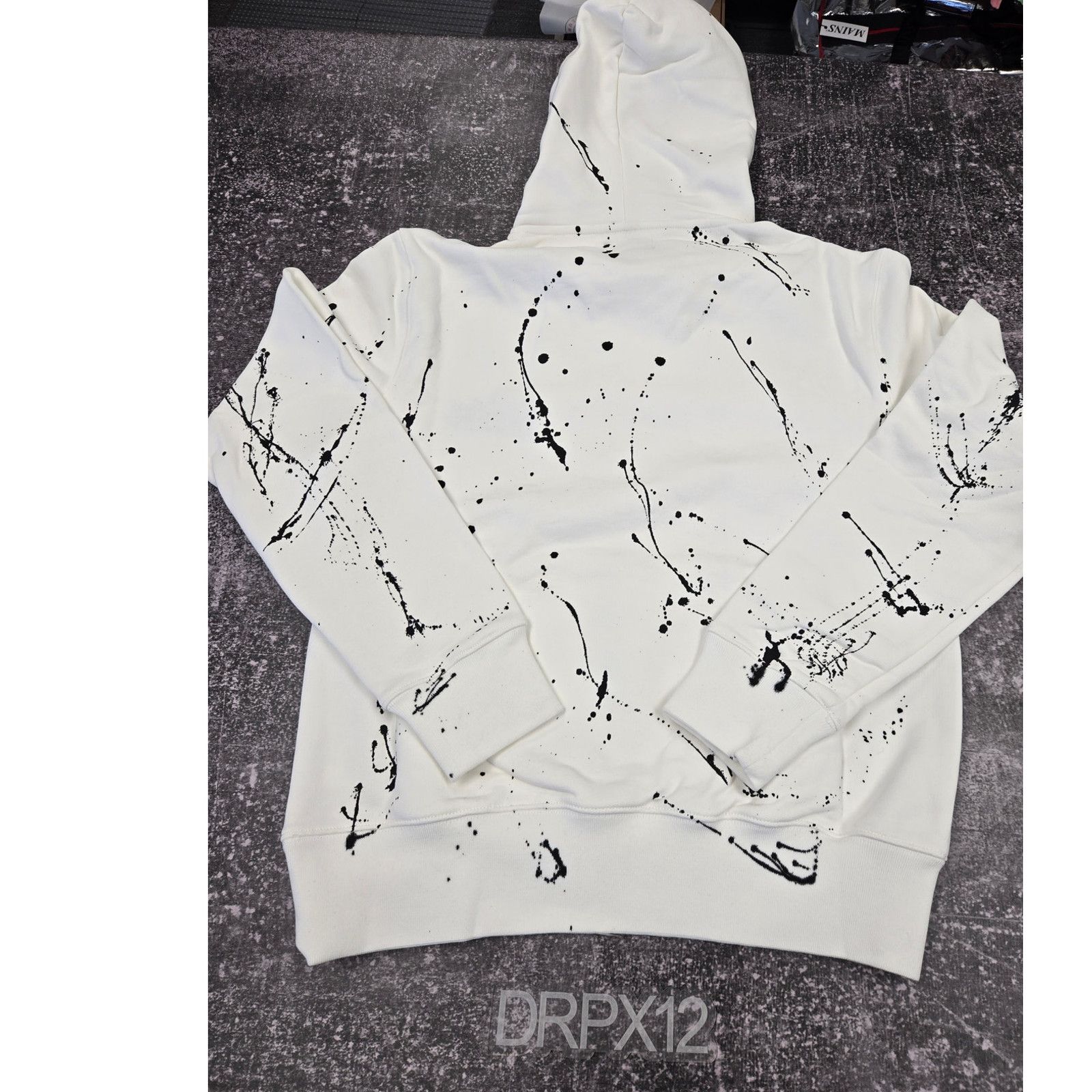 Rta RTA Dion White Paint Collegiate Script Hoodie Size XS Size US XS / EU 42 / 0 - 2 Thumbnail