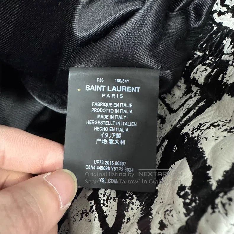 Saint Laurent Paris Saint Laurent Paris Black Leather Biker Jacket Size XS / US 0-2 / IT 36-38 - 6 Thumbnail