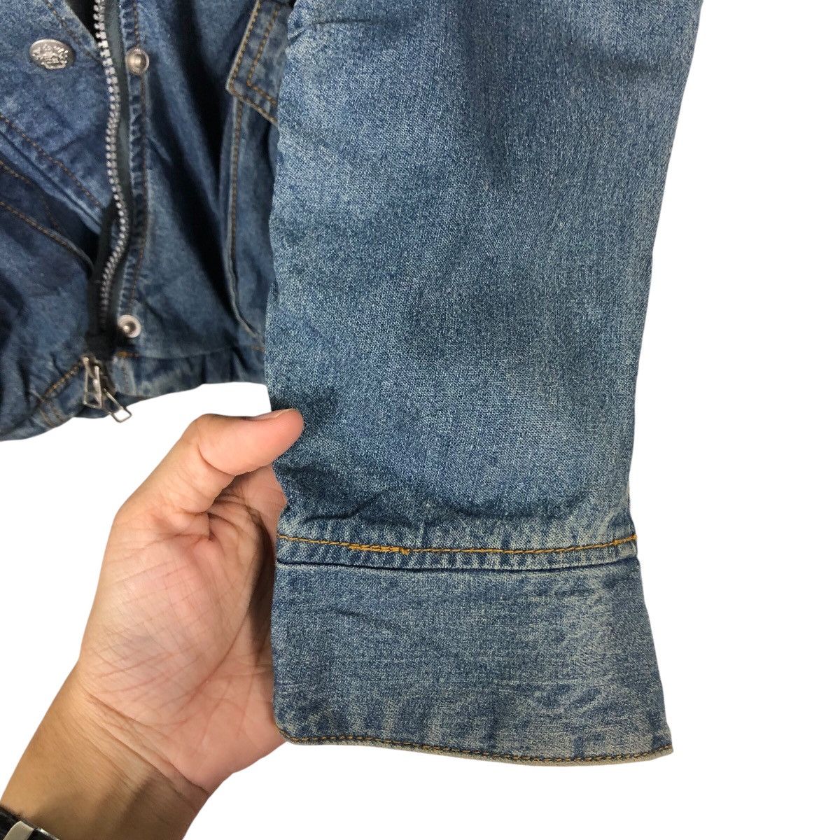 Japanese Brand 📌Vintage Biker Denim Jacket Unknown Japan Issey Miyake Size US M / EU 48-50 / 2 - 16 Thumbnail