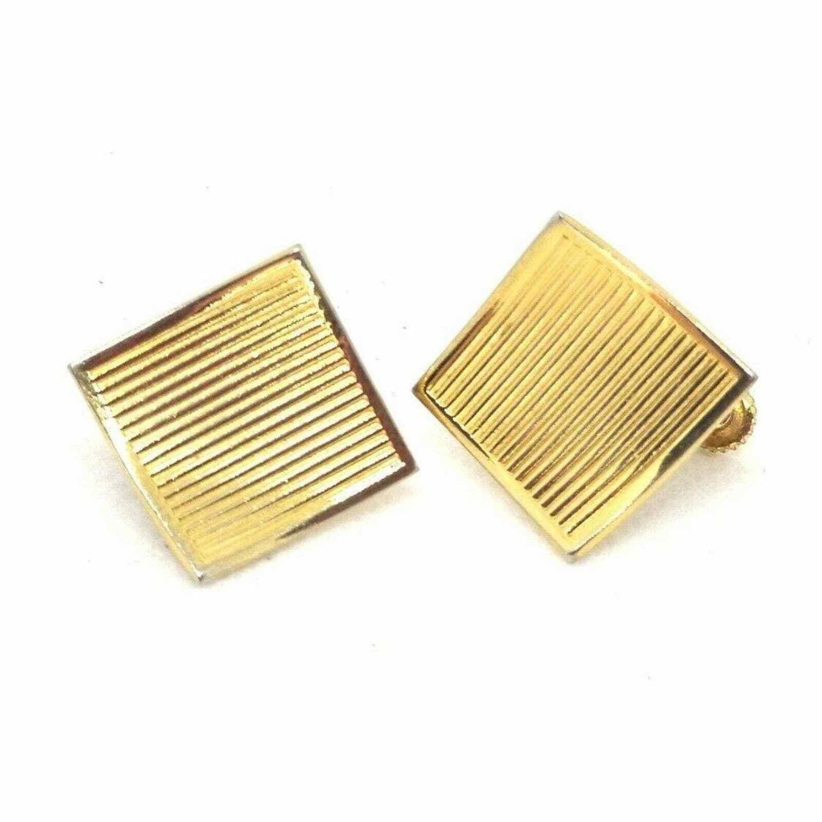Other Napier Vintage Clip On Earrings Bent Squares 1960s Screw Bac Size ONE SIZE - 1 Thumbnail