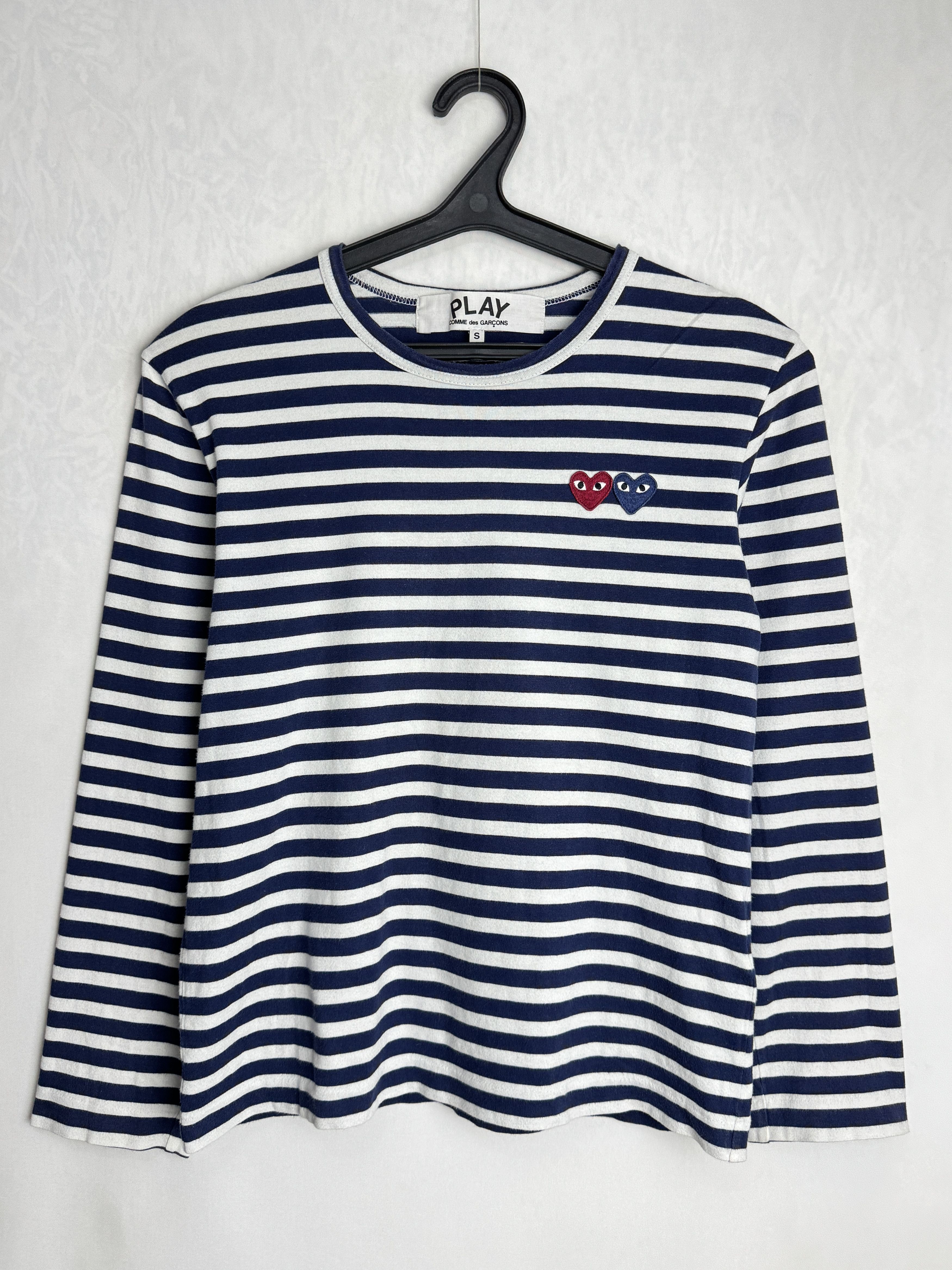 Comme des Garcons CDG PLAY unisex striped cotton t-shirt, made in Japan Size US S / EU 44-46 / 1 - 1 Thumbnail