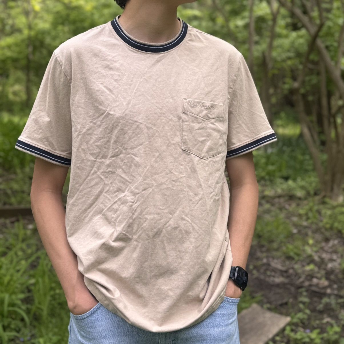 Ben Sherman Ben Sherman Beige Pocket Tee Size US L / EU 52-54 / 3 - 1 Thumbnail