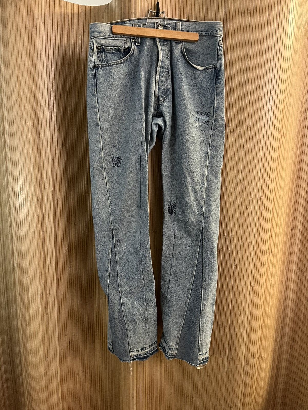 Vintage Kraftwork rework vintage levis flared denim Size US 32 / EU 48 - 1 Thumbnail