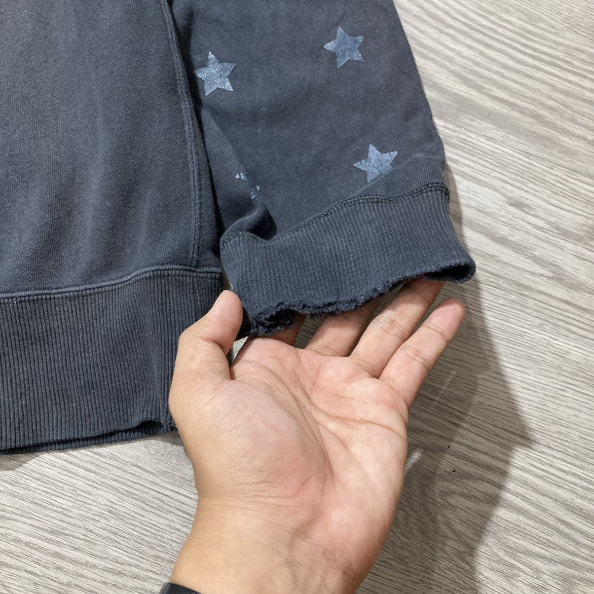 Japanese Brand Vintage Trashed Xlarge Stars Logo Fur Ziphoodie Y2k Black Size US XL / EU 56 / 4 - 13 Thumbnail