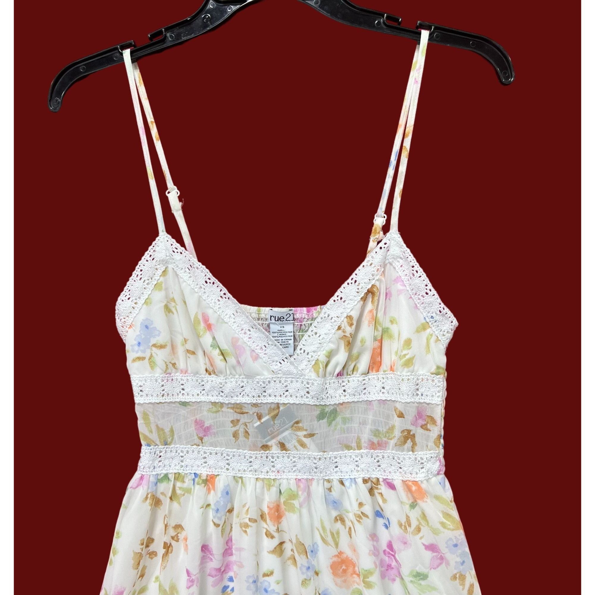 rue21 Rue 21 - Women's Summer Sleeveless High Low Hem Ruffle Flora Size XS / US 0-2 / IT 36-38 - 17 Thumbnail