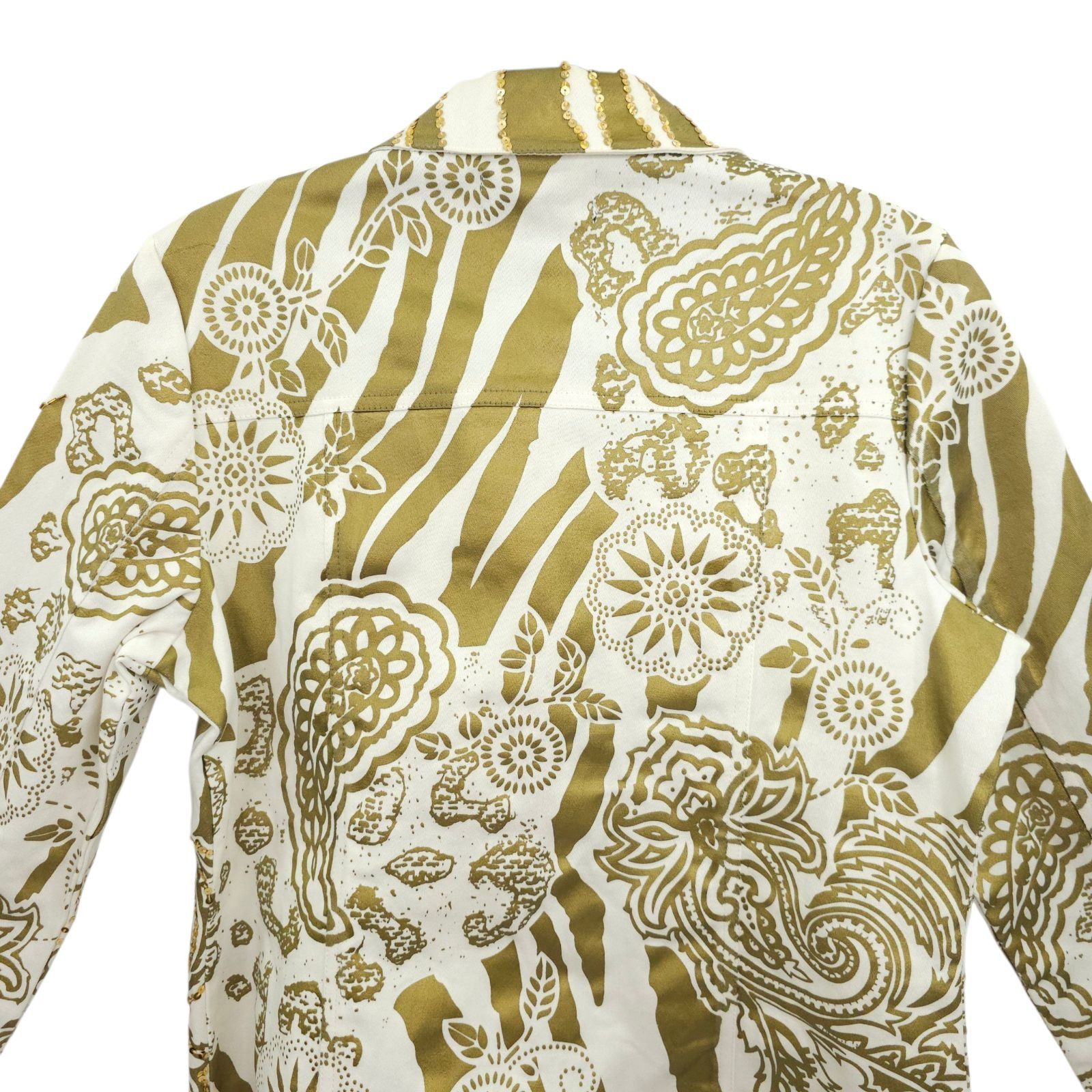 Other Berek Zebra Paisley Sequin Jacket M Vintage Snap Front Y2K Size M / US 6-8 / IT 42-44 - 16 Thumbnail