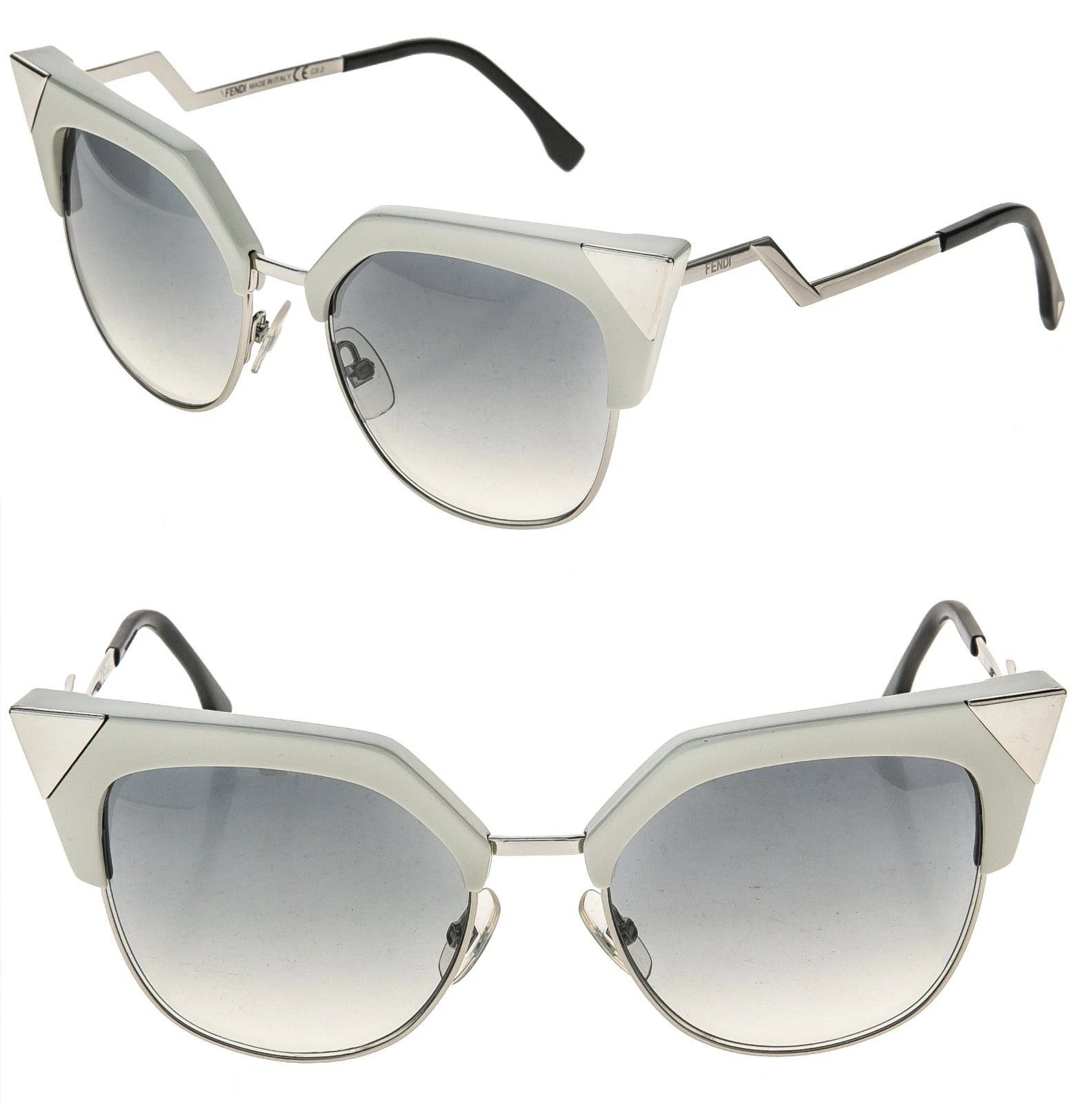 Fendi FENDI IRIDIA FF0149 Silver Gray Geometric Sunglasses 0149 Size ONE SIZE - 1 Thumbnail