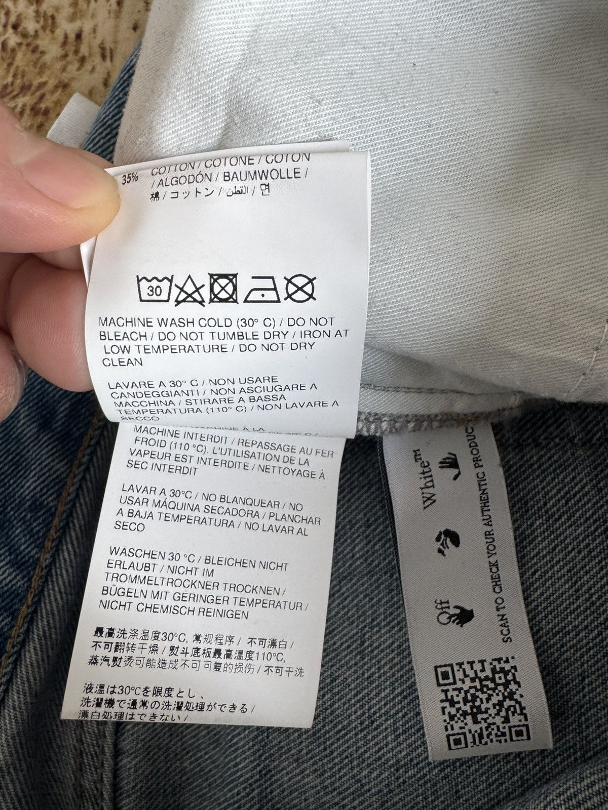 Off-White Off-White Printed Denim Jeans Size US 32 / EU 48 - 7 Thumbnail