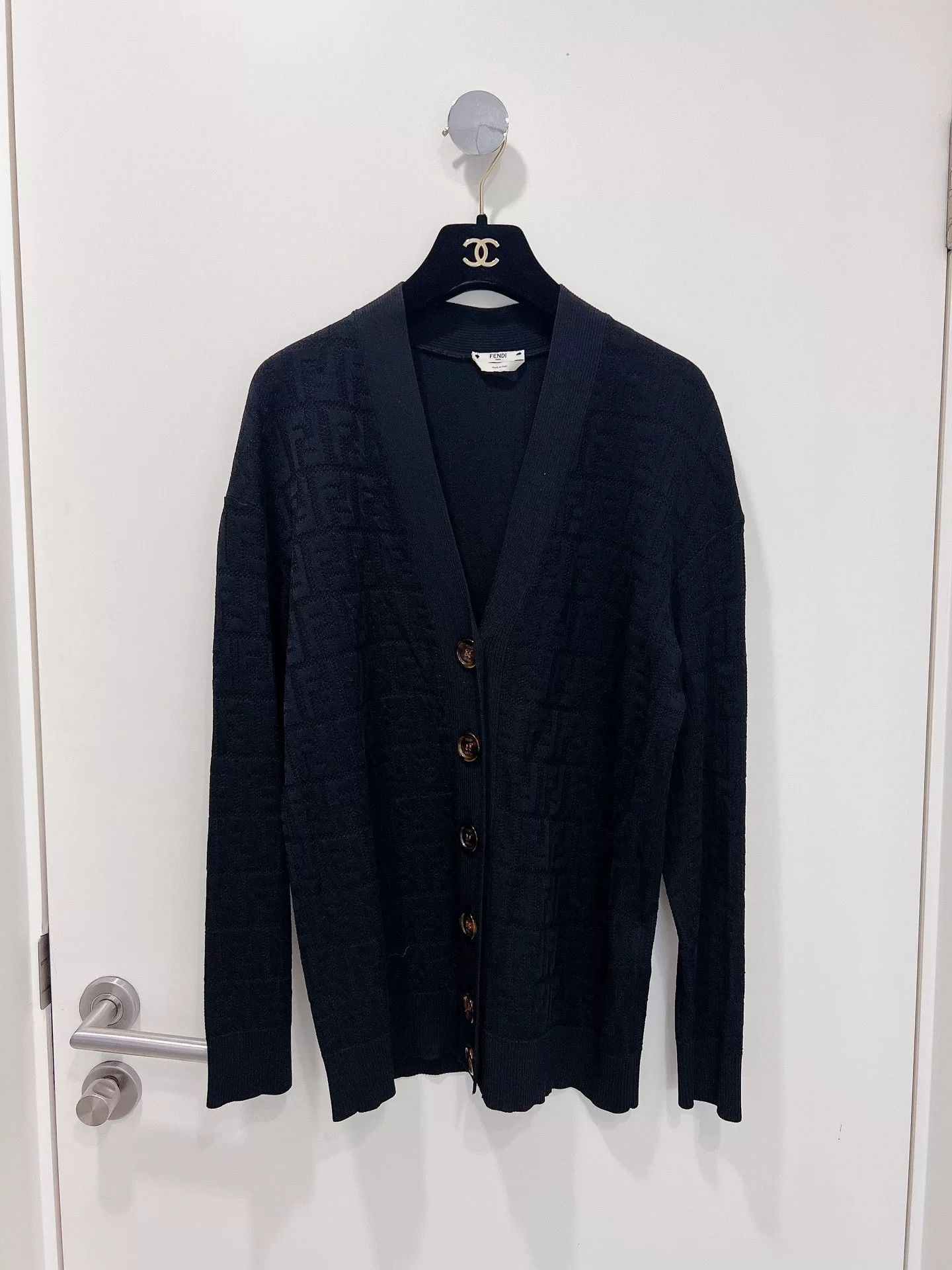 Fendi FENDI Black FF Knit Cardigan Size US S / EU 44-46 / 1 - 1 Thumbnail
