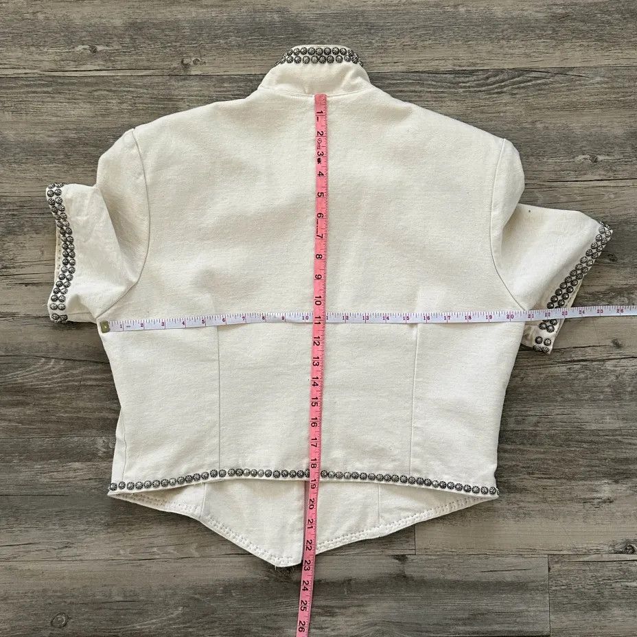 Double D Ranch Vintage Double D Ranch Western Studded White Jacket Size L / US 10 / IT 46 - 7 Thumbnail