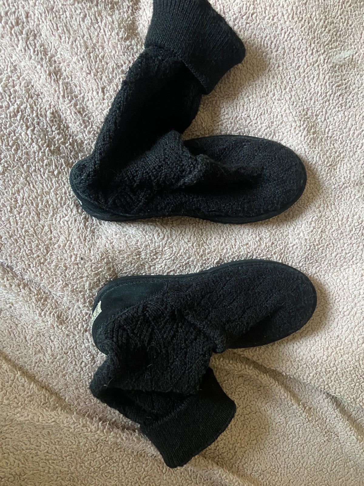 Ugg Genuine Rare Black Knit Ugg Long Sock Boots Shoes Uk 5.5 Size US 8 / IT 38 - 2 Thumbnail