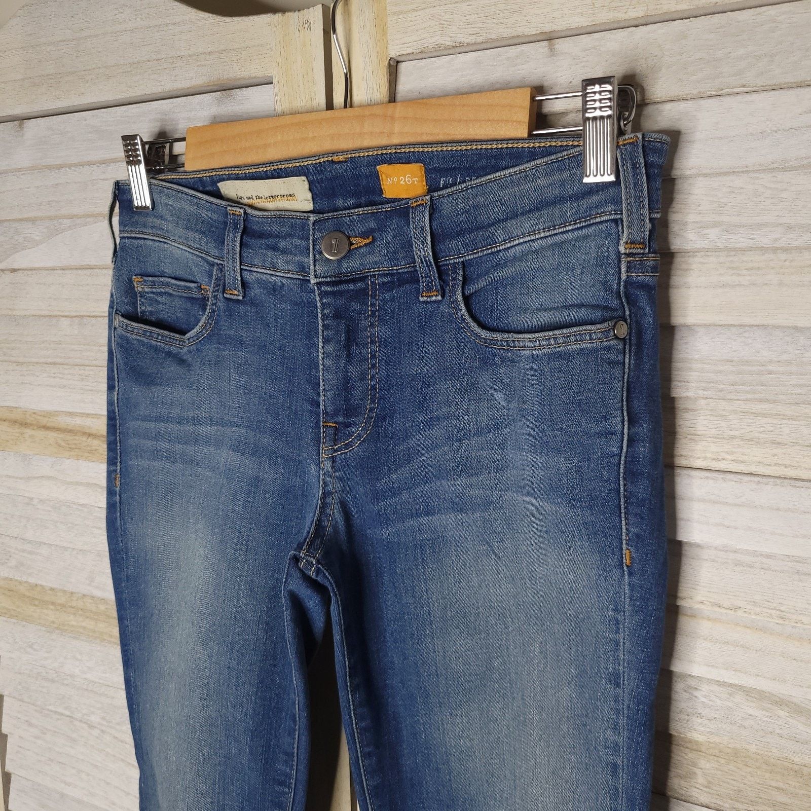 Anthropologie Pilcro Anthropologie Stretch Skinny Jeans 26 Tall Size 28" / US 6 / IT 42 - 2 Thumbnail