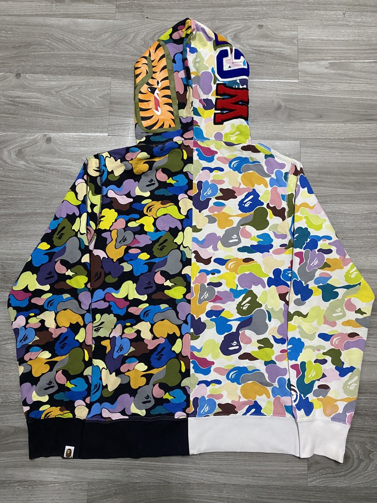 Bape RARE - MULTICOLOR COTTON CANDY CAMO BAPE SHARK FULL ZIP Size US XL / EU 56 / 4 - 3 Thumbnail