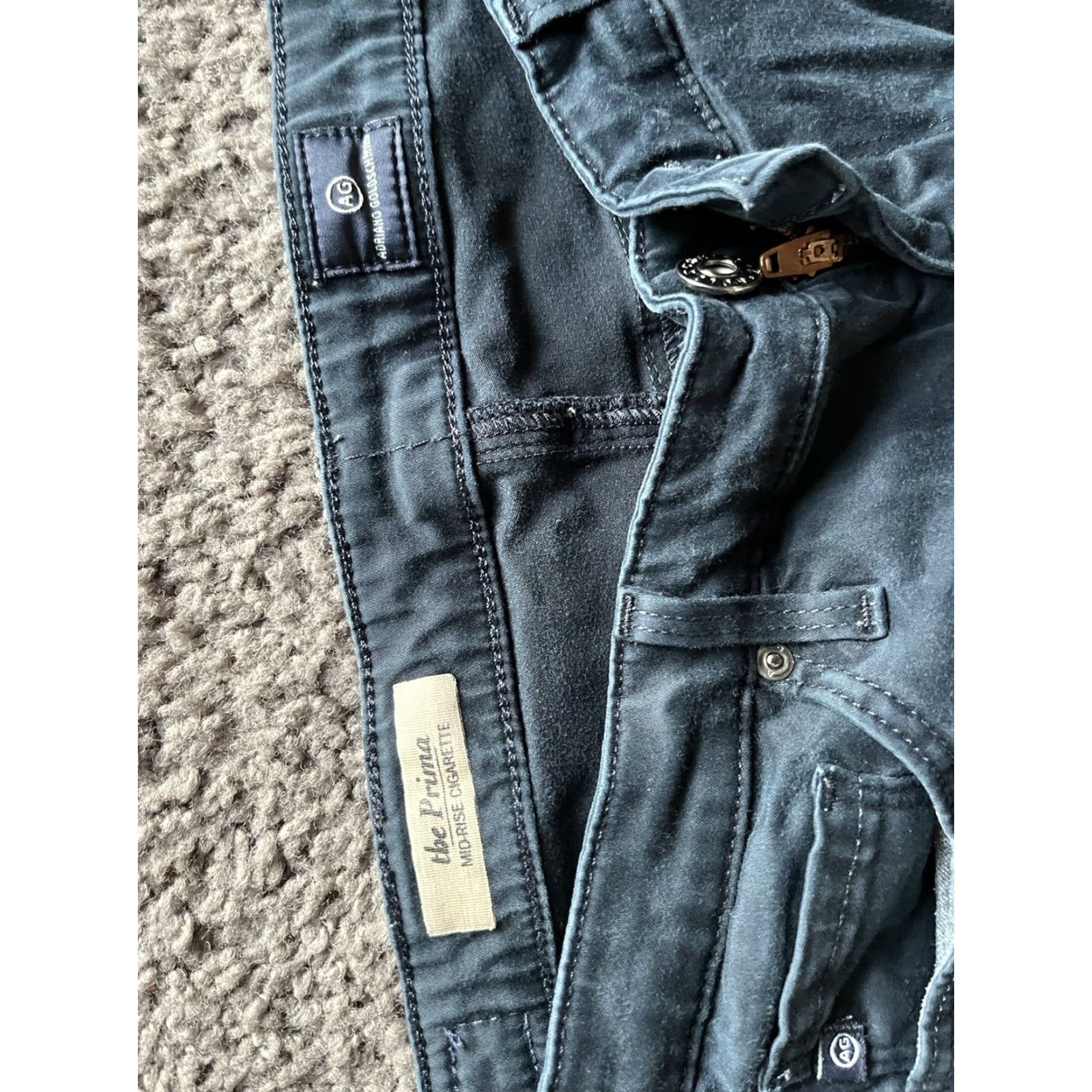 Vintage VINTAGE AG Adriano Goldschmied The Prima Mid-Rise Cigarette Jeans Women 28 Blue Slim Fit Size 28" / US 6 / IT 42 - 4 Thumbnail