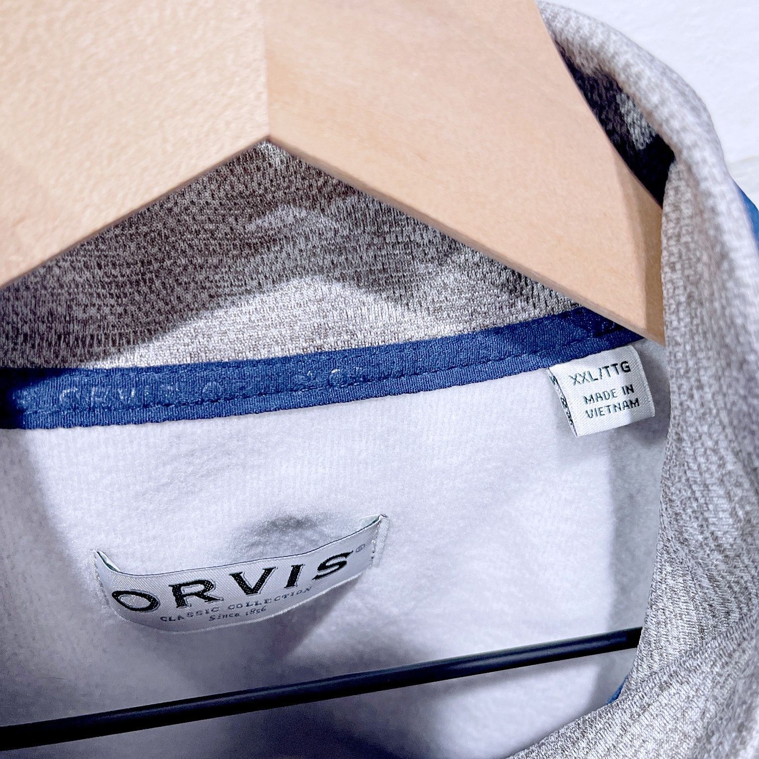 Orvis Orvis Fleece Bonded Mesh Full Zip Jacket Gray Blue Mens XXL Size US XXL / EU 58 / 5 - 6 Thumbnail