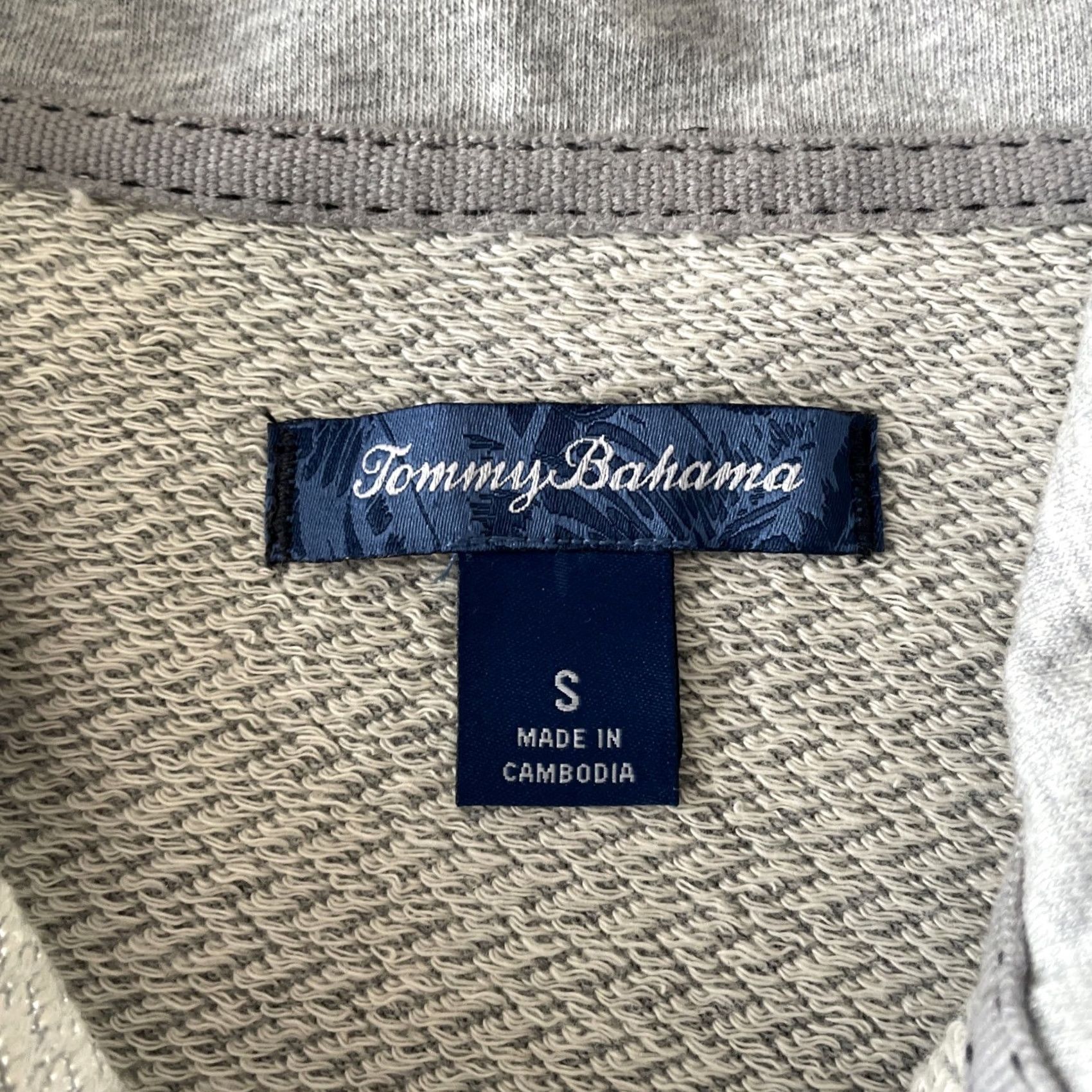 Tommy Bahama Tommy Bahama Shirt Men S Gray 1/4 Zip Pajama Top Sweatshirt Loungewear Geometric Logo Embroidered Slide Sleepwear Size US S / EU 44-46 / 1 - 5 Thumbnail