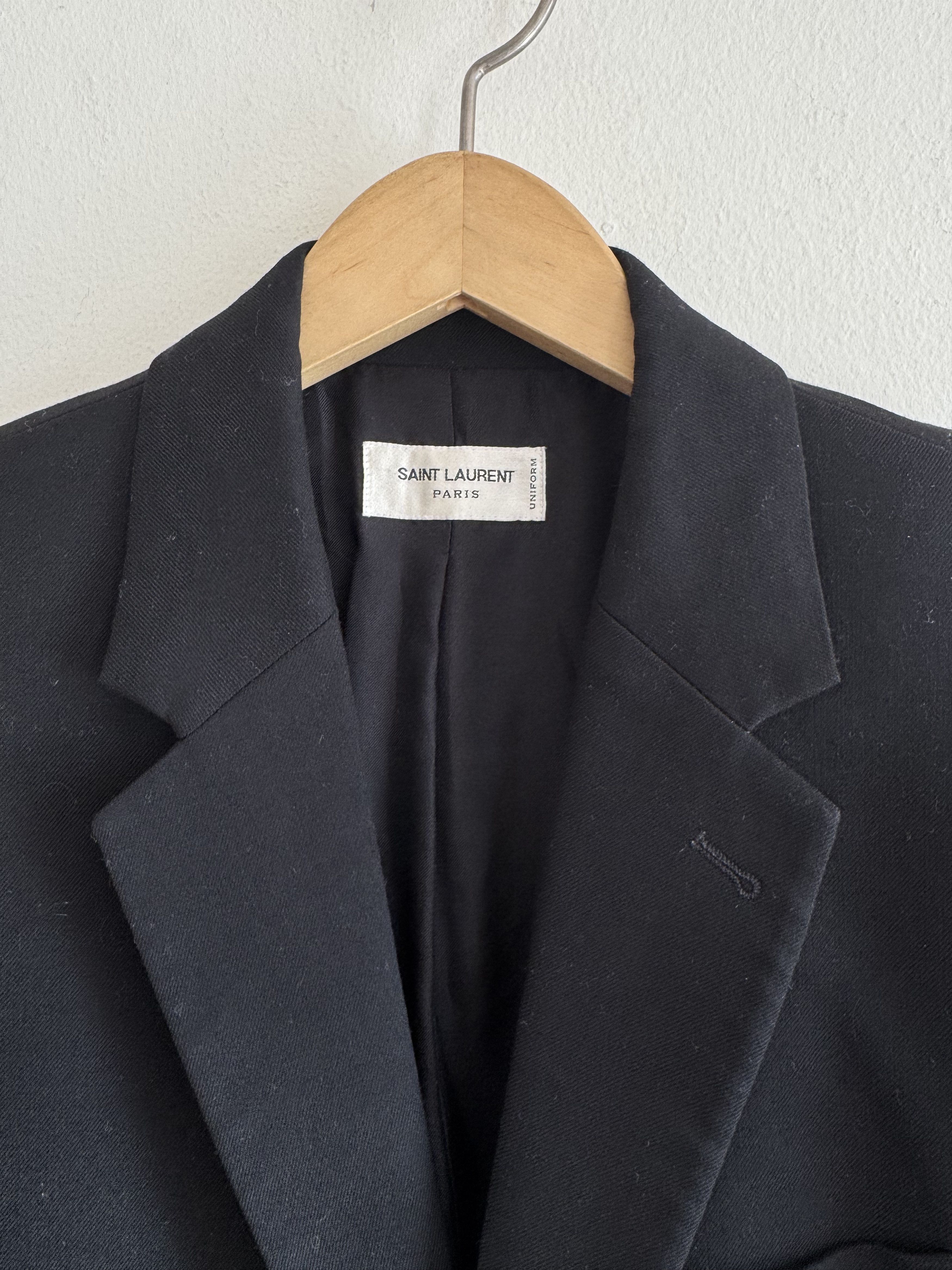 Saint Laurent Paris Saint Laurent Paris Uniform Two-Button Blazer US42R 2022 Size 42R - 3 Thumbnail