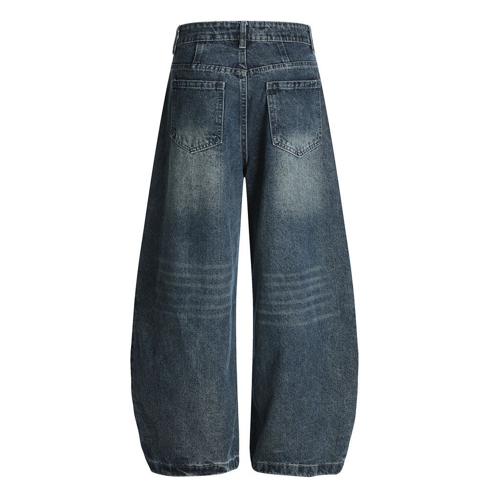 Japanese Brand × Jean Men's street style rivet washed distressed scimitar jeans Size US 34 / EU 50 - 3 Thumbnail