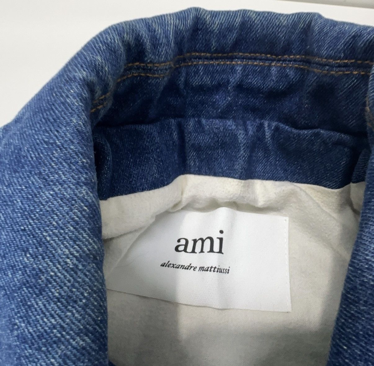 AMI AMI Paris Ami de Cœur Zipped Denim Jacket Size US XL / EU 56 / 4 - 4 Thumbnail