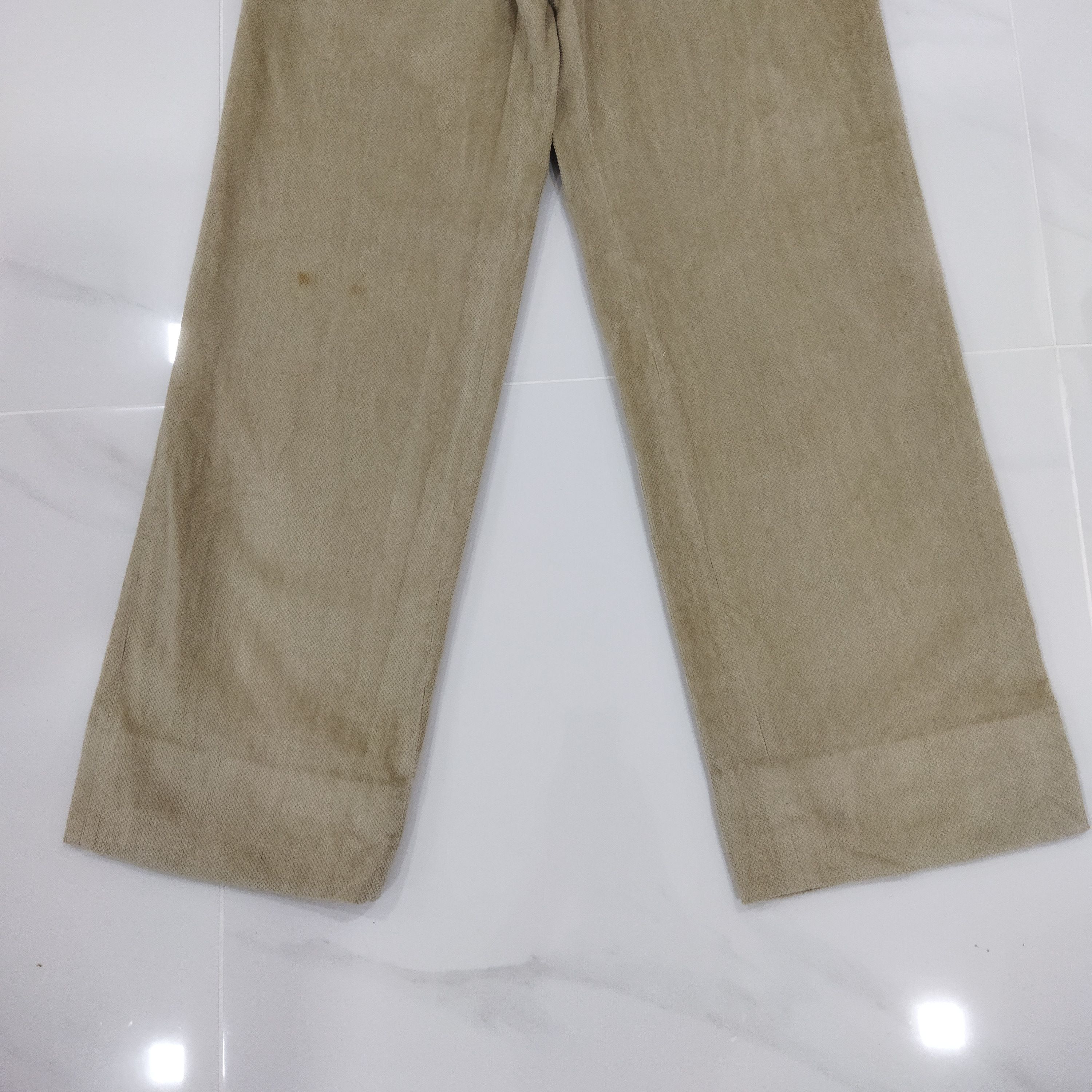 Japanese Brand ST.MARTIN DE JAZZ FADED WHITE YELLOW FLARED PANTS Size US 34 / EU 50 - 3 Thumbnail